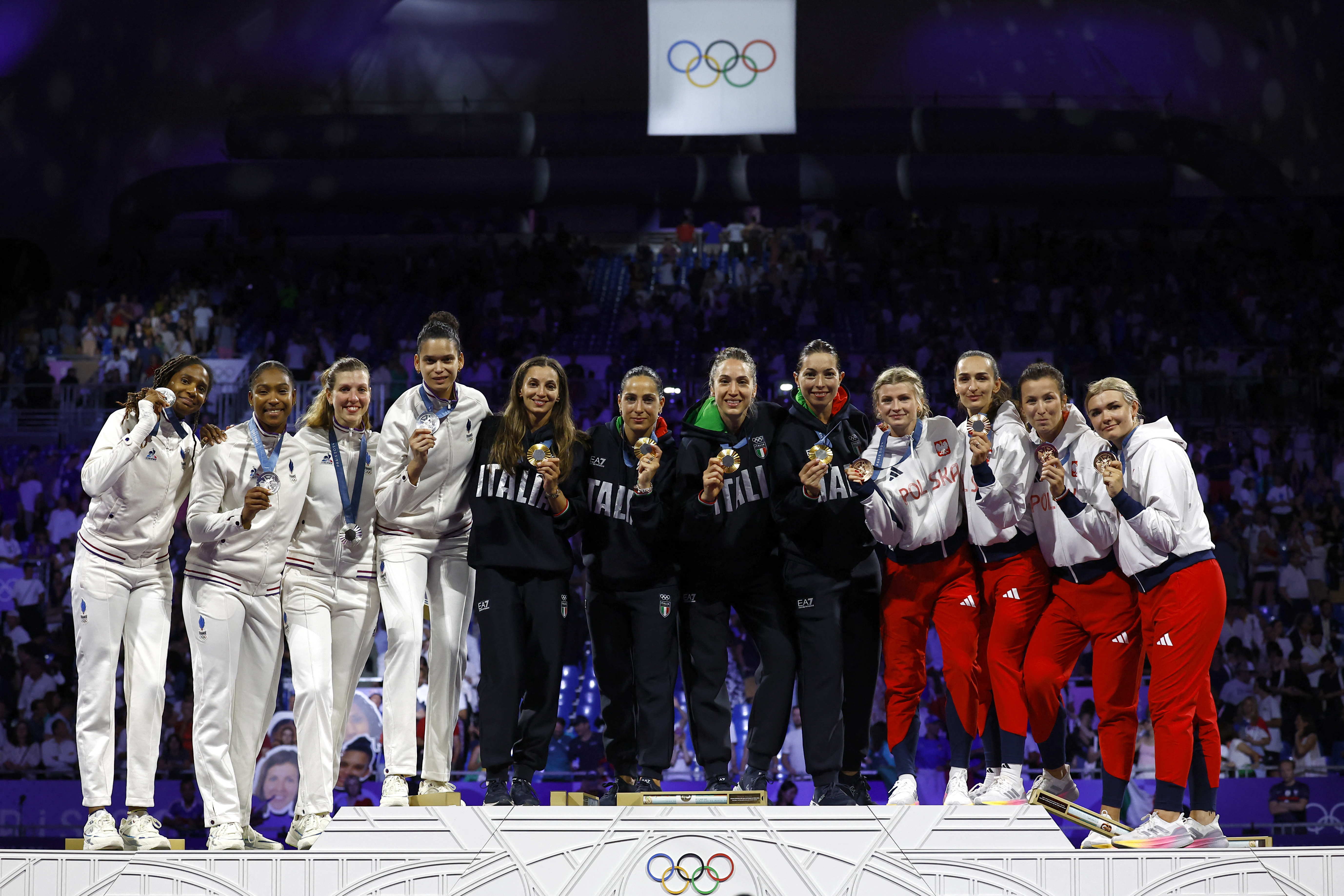 image Italy silence French crowd to claim gold in women&#8217;s epee team event