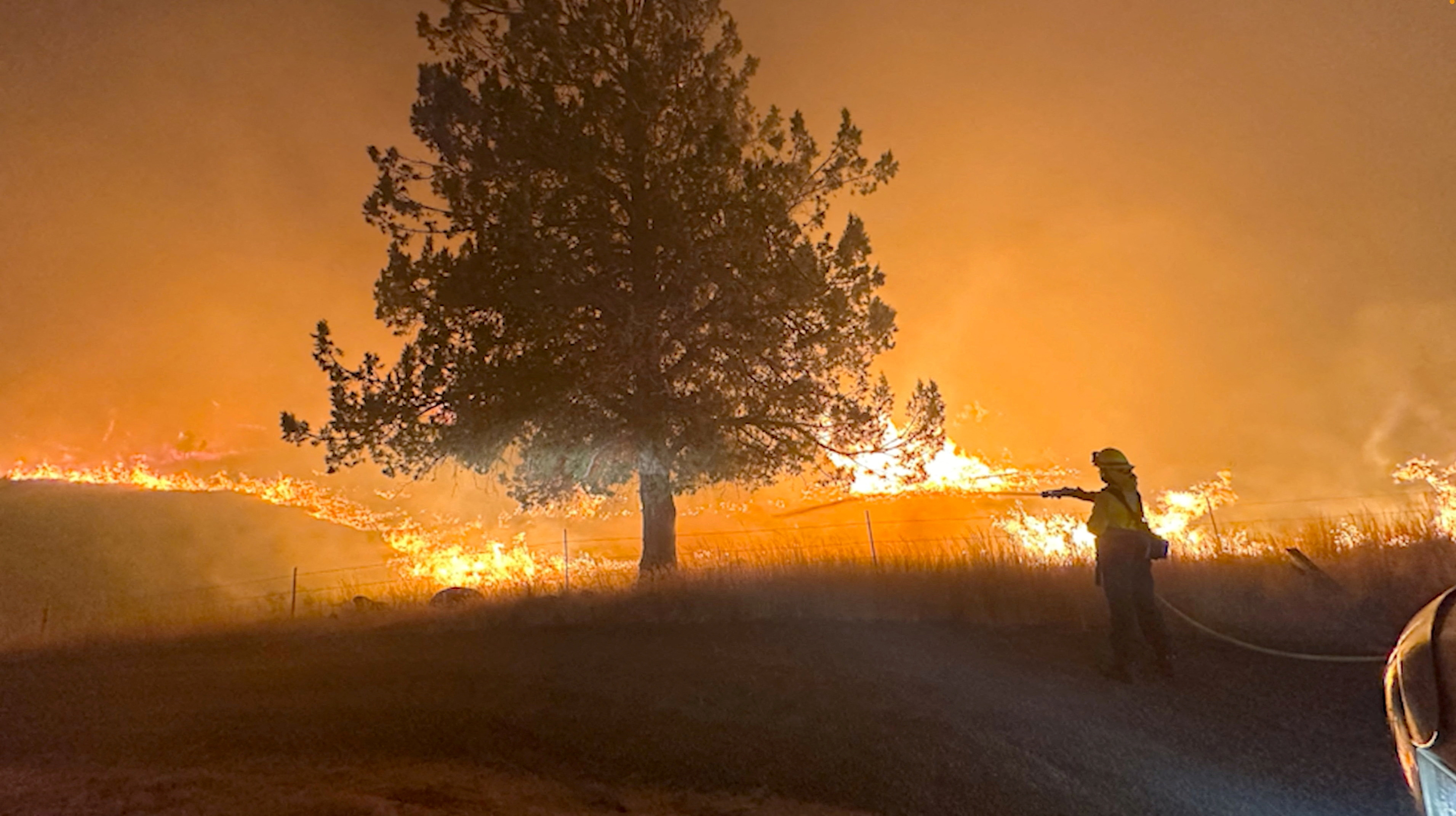image Oregon wildfire explodes to half the size of Rhode Island