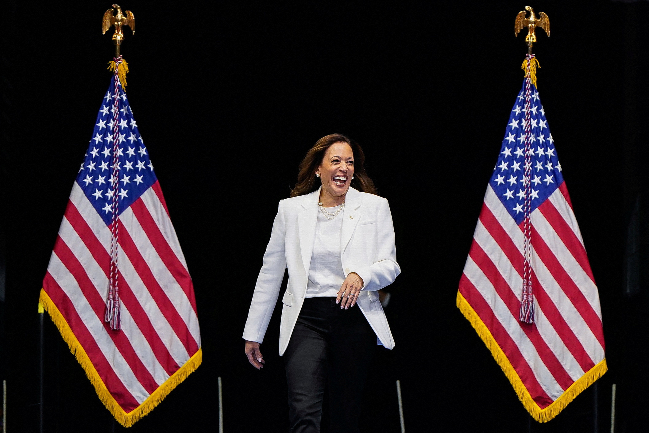 image Harris widens lead over Trump with boost from women, Hispanics, poll finds