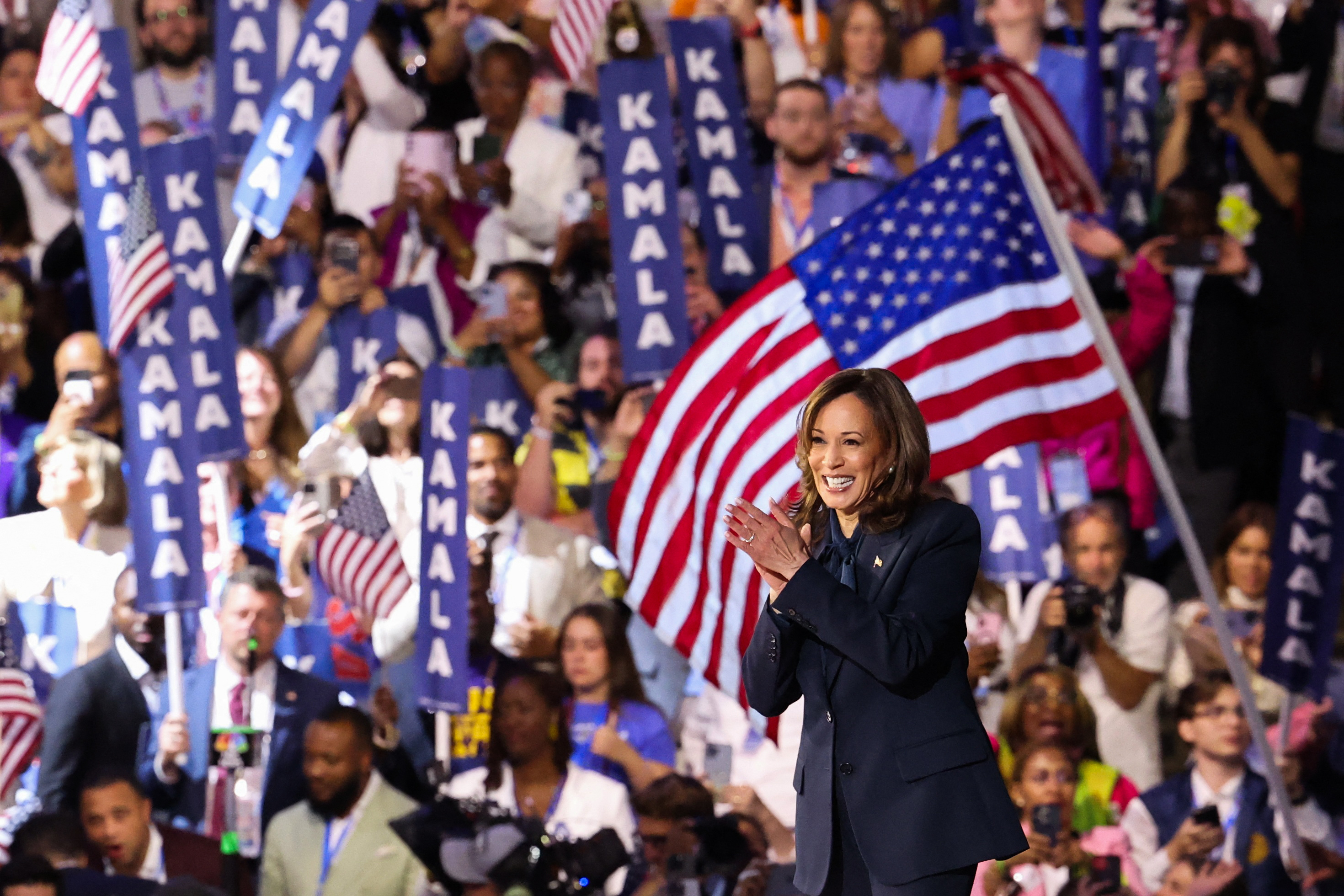 image Kamala Harris caps convention with call to end Gaza war, fight tyranny