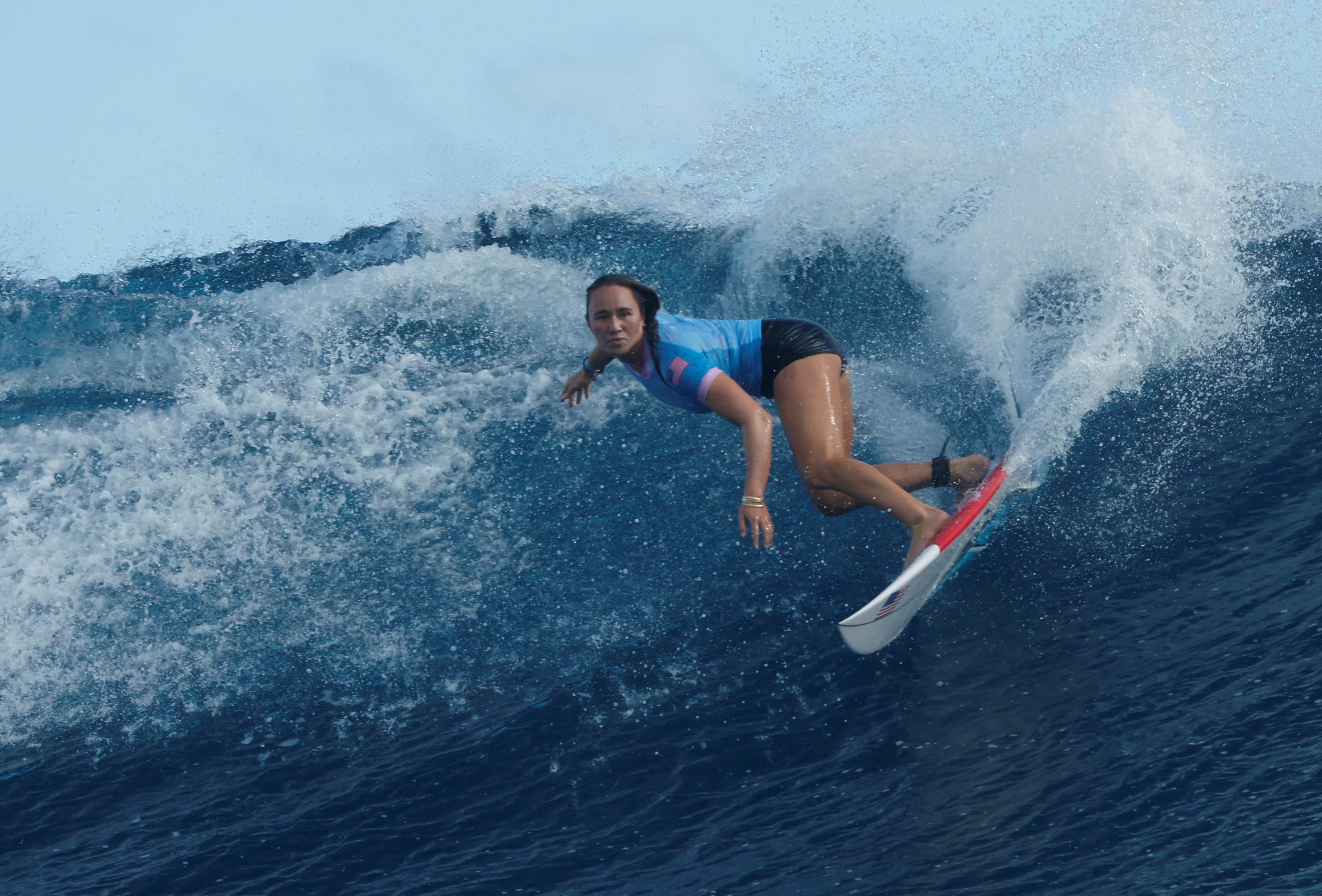 image Emotions run high in Tahiti as reigning champion Moore knocked out