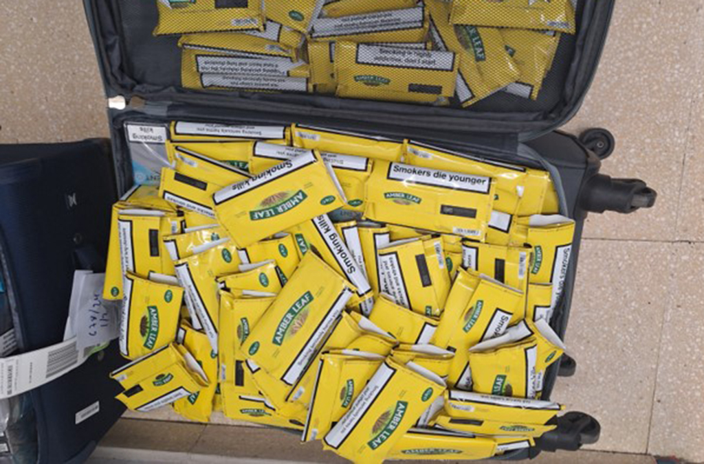 image Large amounts of duty free cigarettes seized by customs