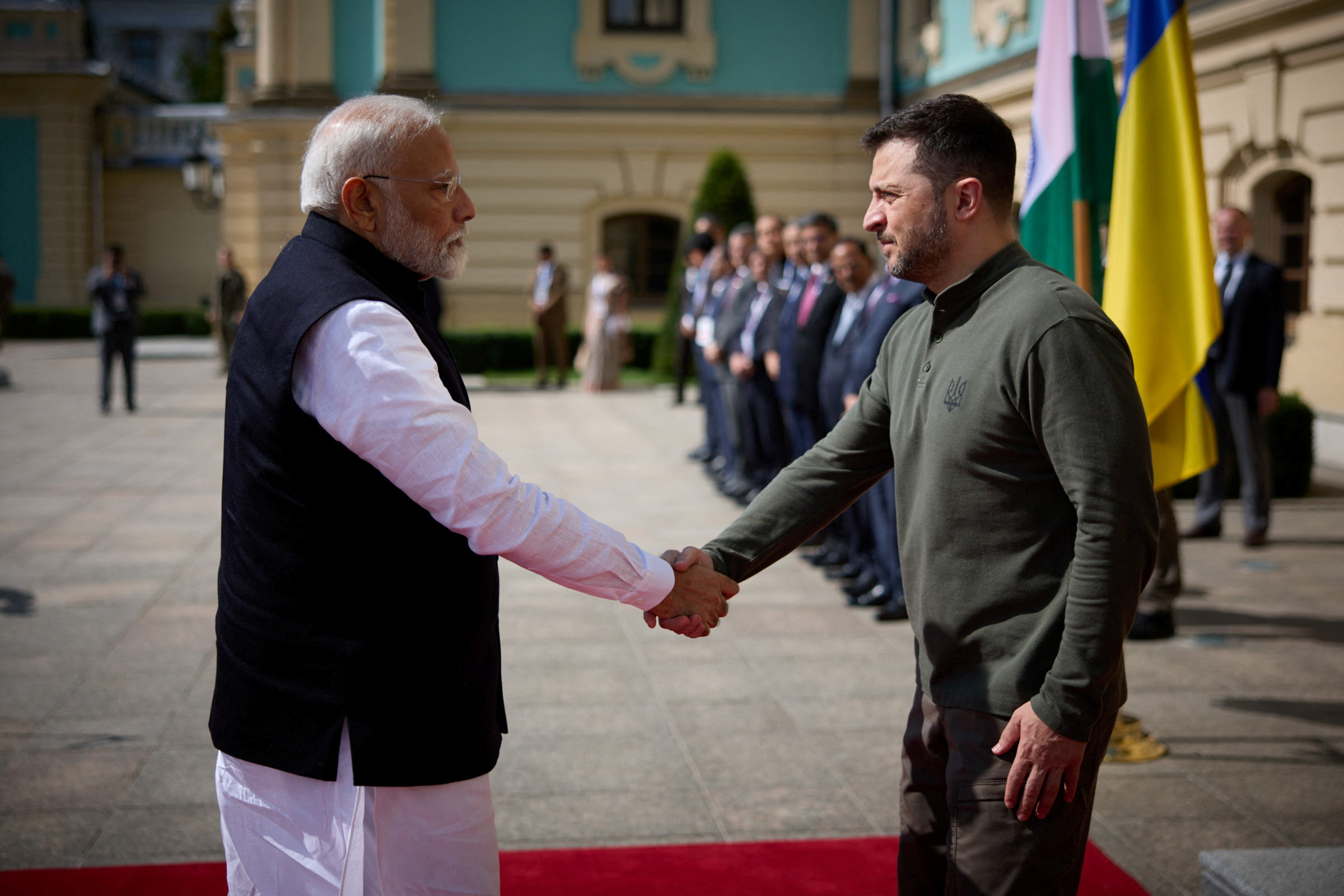 image Indian PM Modi meets Ukraine&#8217;s Zelenskiy for talks in wartime Kyiv