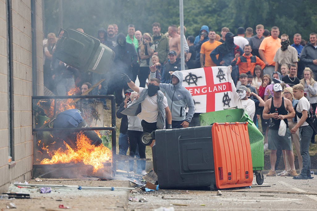 image Man jailed for nine years for arson at asylum seekers&#8217; hotel in UK riots