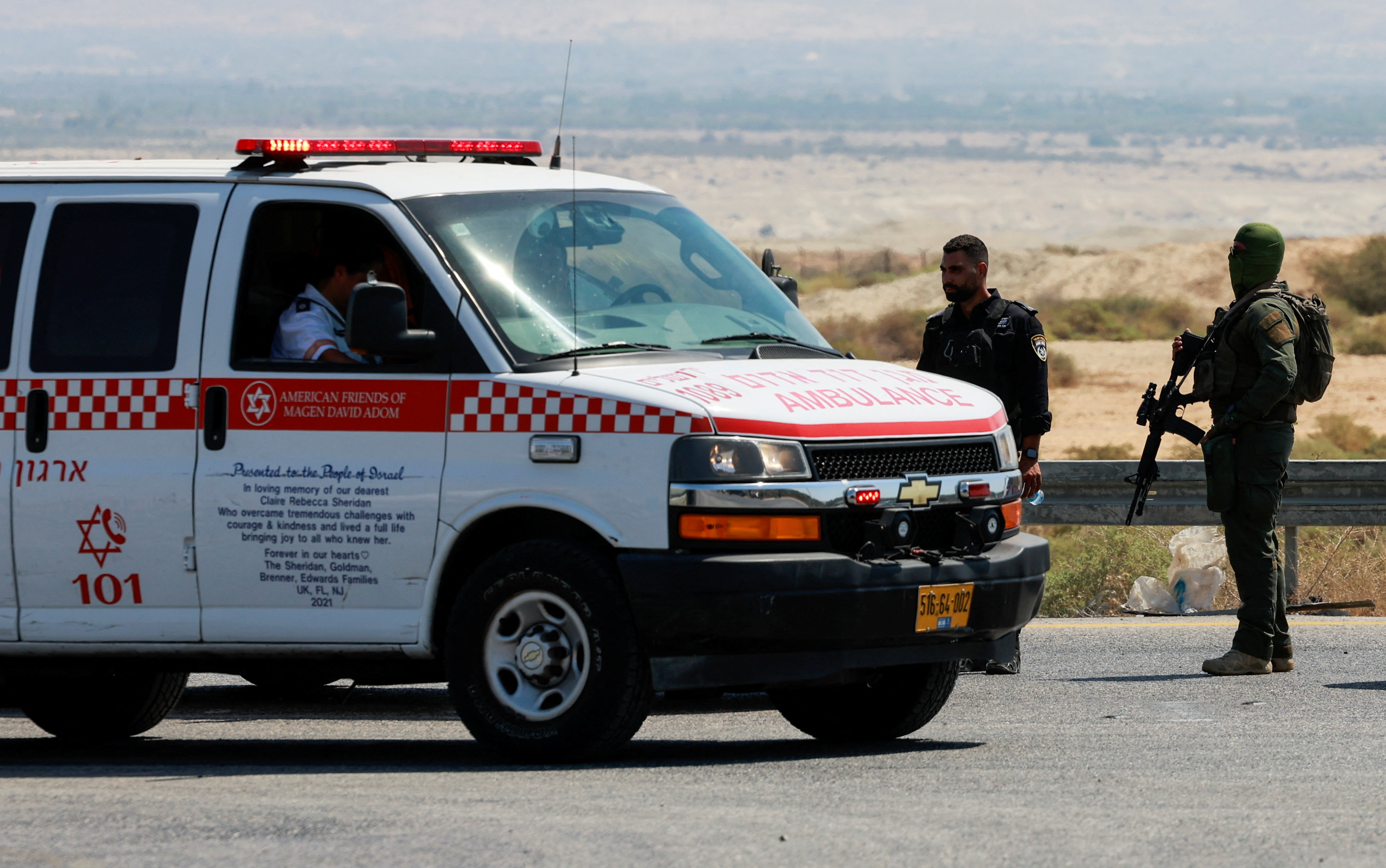 image Gunman crossing from Jordan kills three Israelis at border, Israeli army says