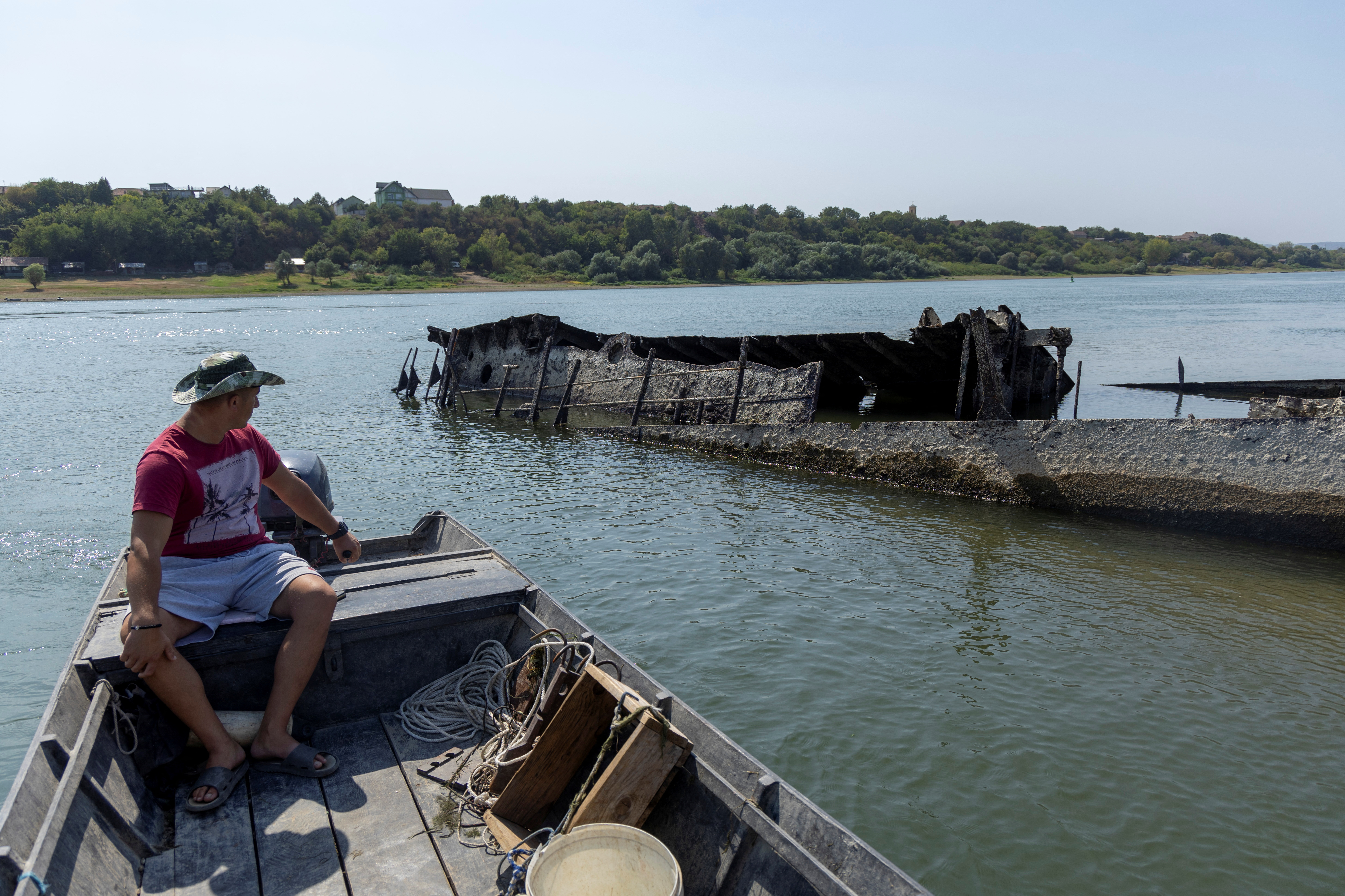 image Low Danube reveals sunken World War II ships in Serbia, Hungary