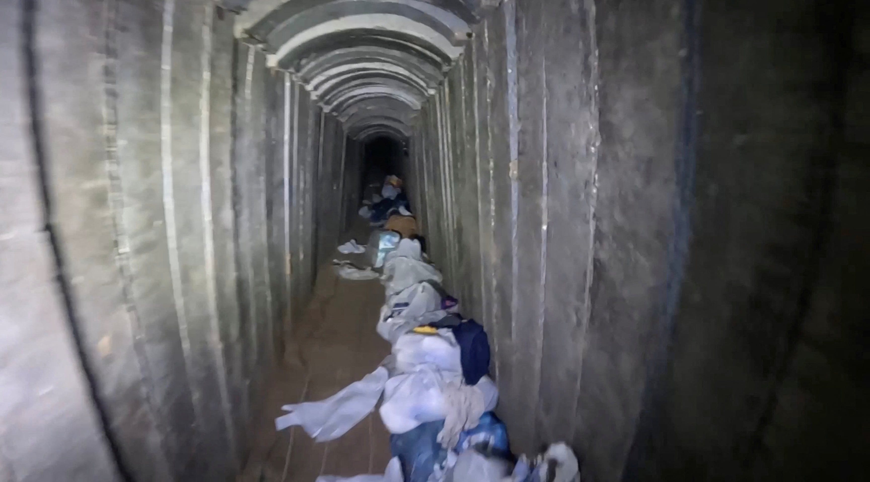 image Israel shares video of cramped, bloody tunnel where hostages were held and killed