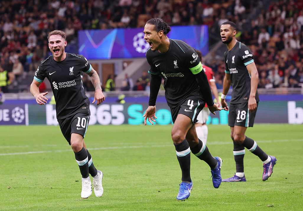 image Liverpool kick off Champions League campaign with win over AC Milan, Kane hits 4 past Zagreb in 9-2 Bayern demolition