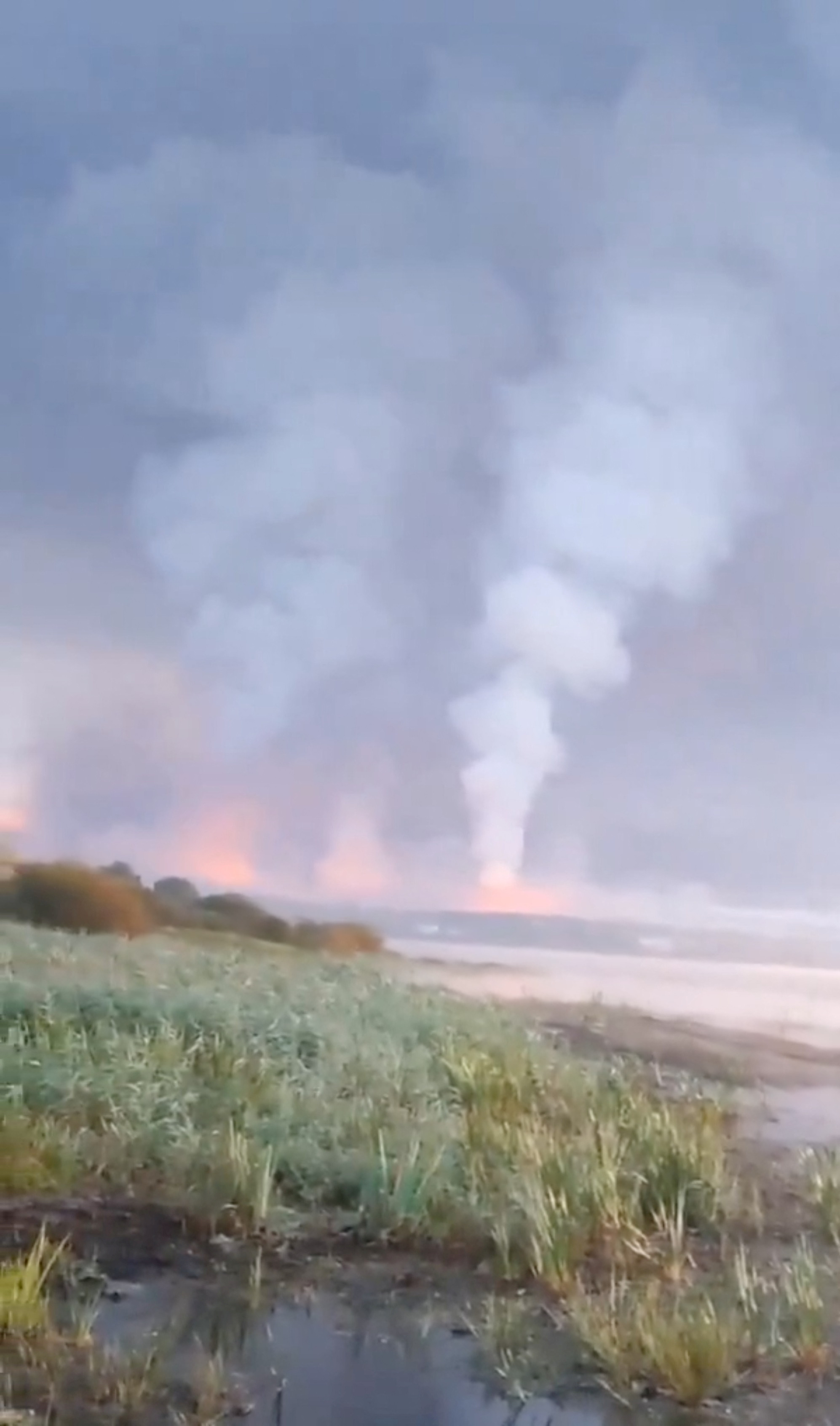image Ukrainian drone attack triggers massive blasts in Russia&#8217;s Tver region