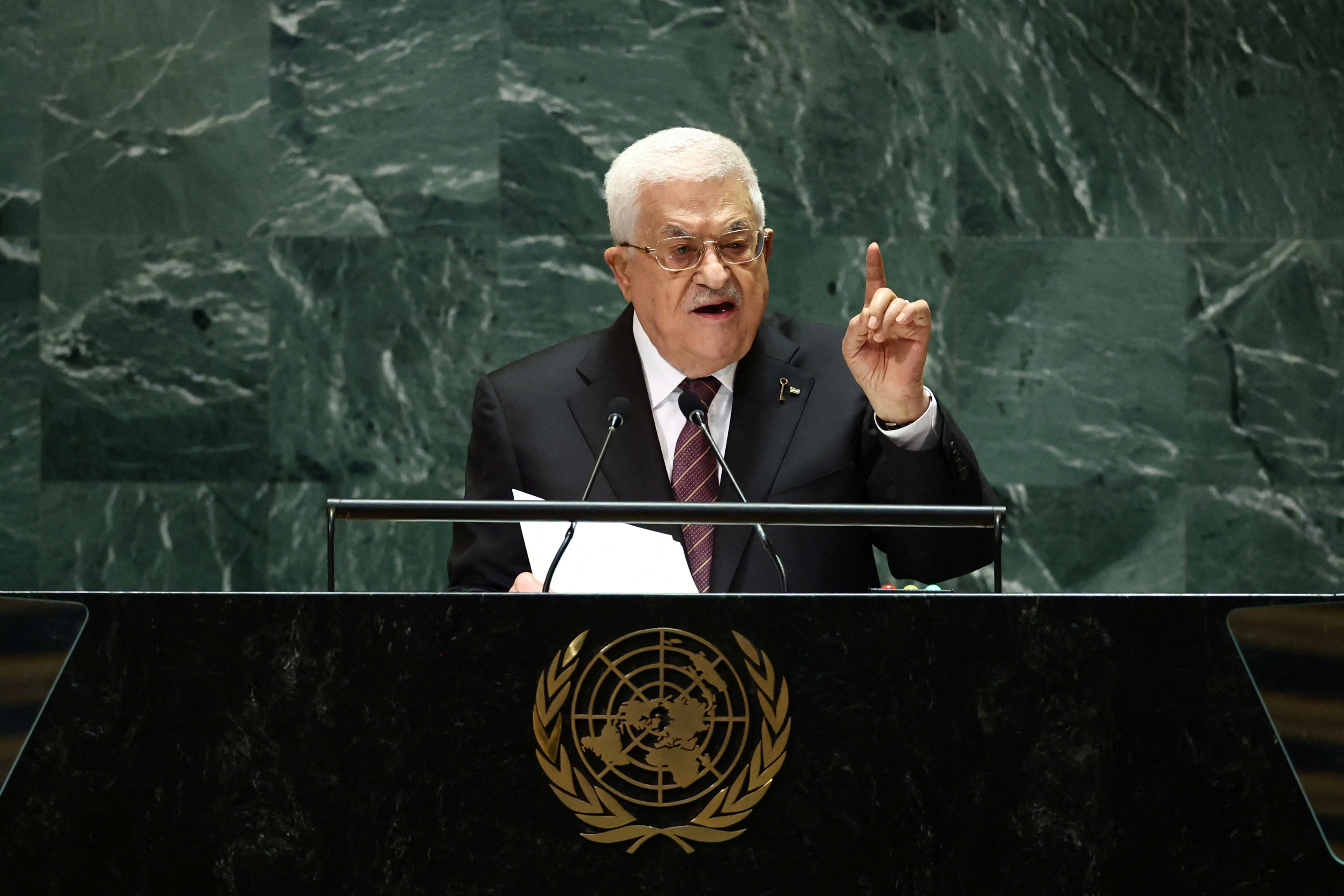 image Palestinian President Abbas urges UN to stop the war in Gaza