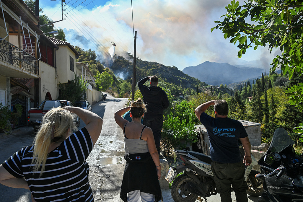 image Two people found dead near wildfire in central Greek region