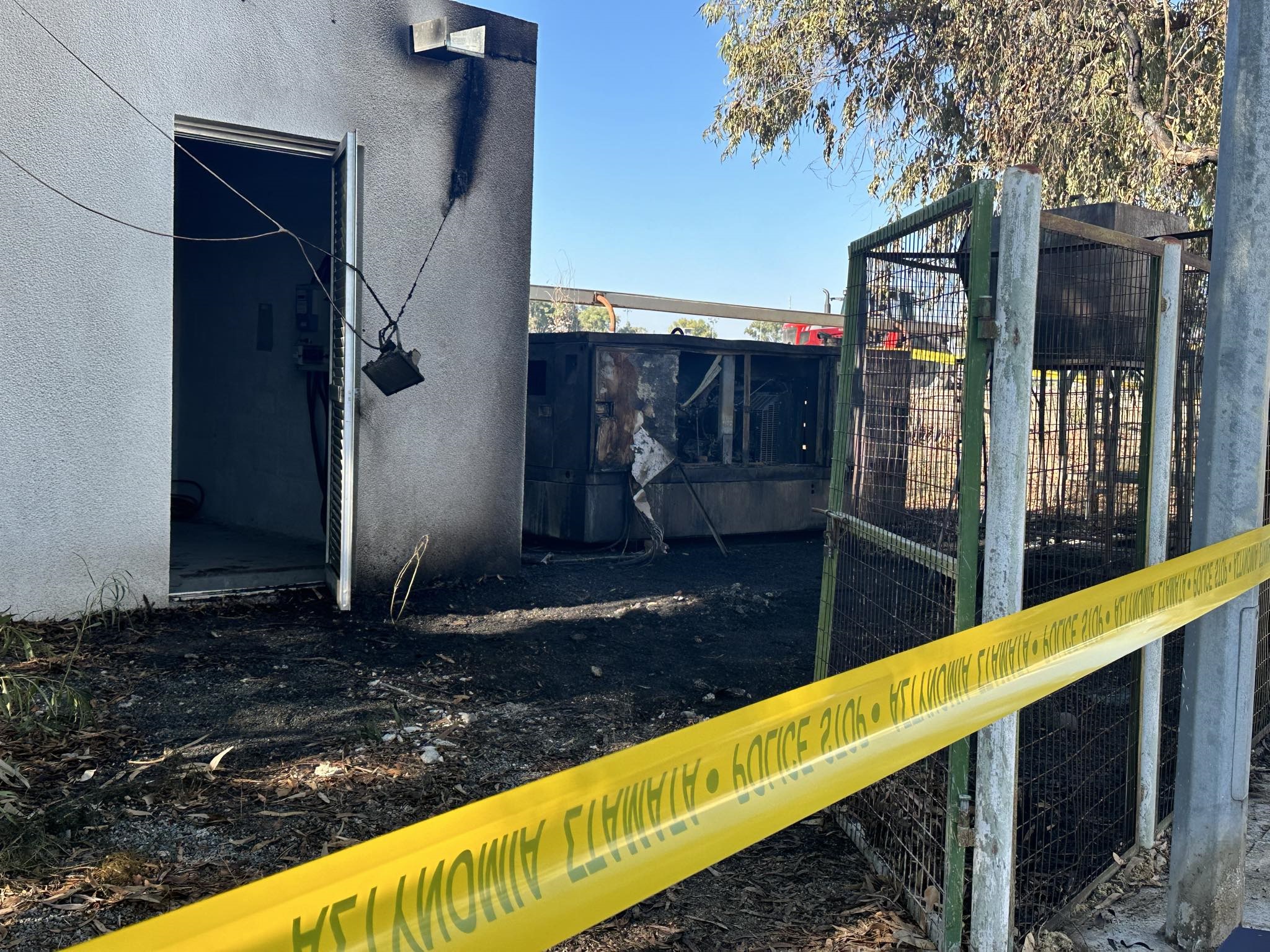 image Fire at horse track not suspicious, police say