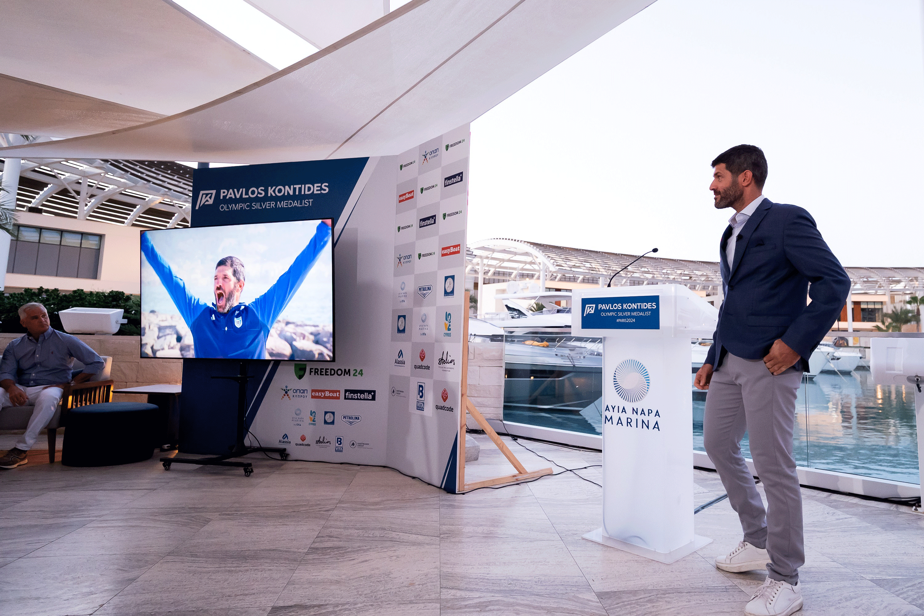 image Kontides honoured at Ayia Napa marina, targets LA 2028