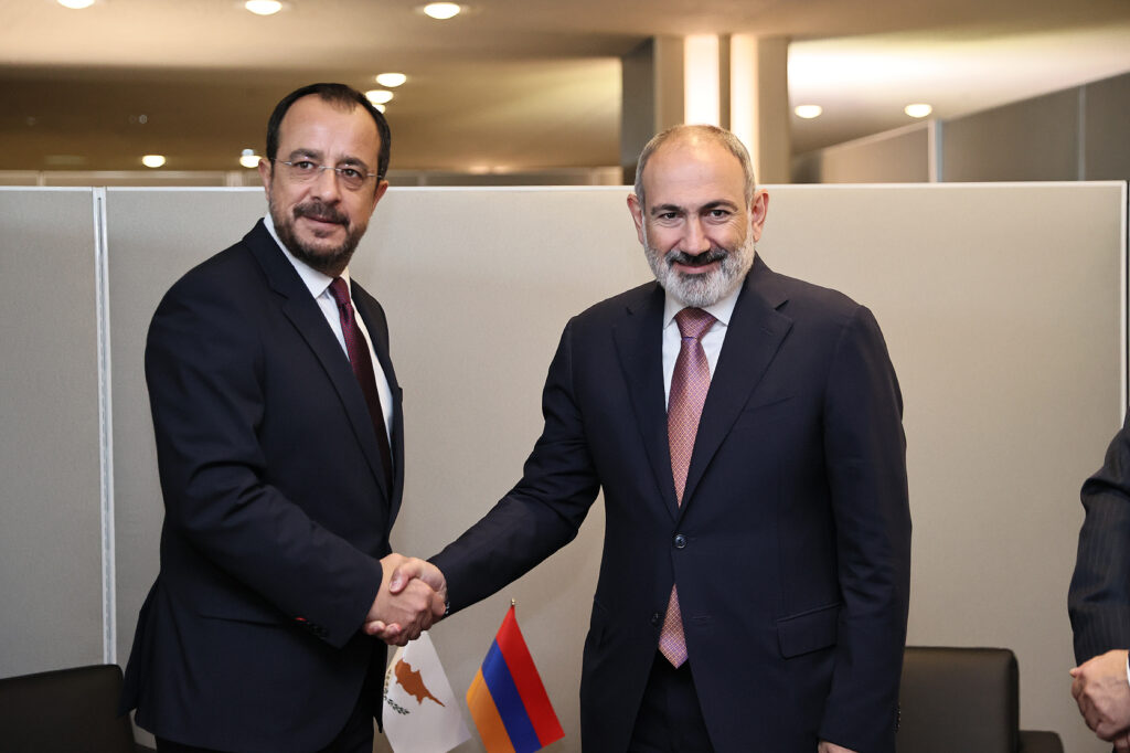 image Christodoulides meets Armenian PM Pashinyan and others in New York