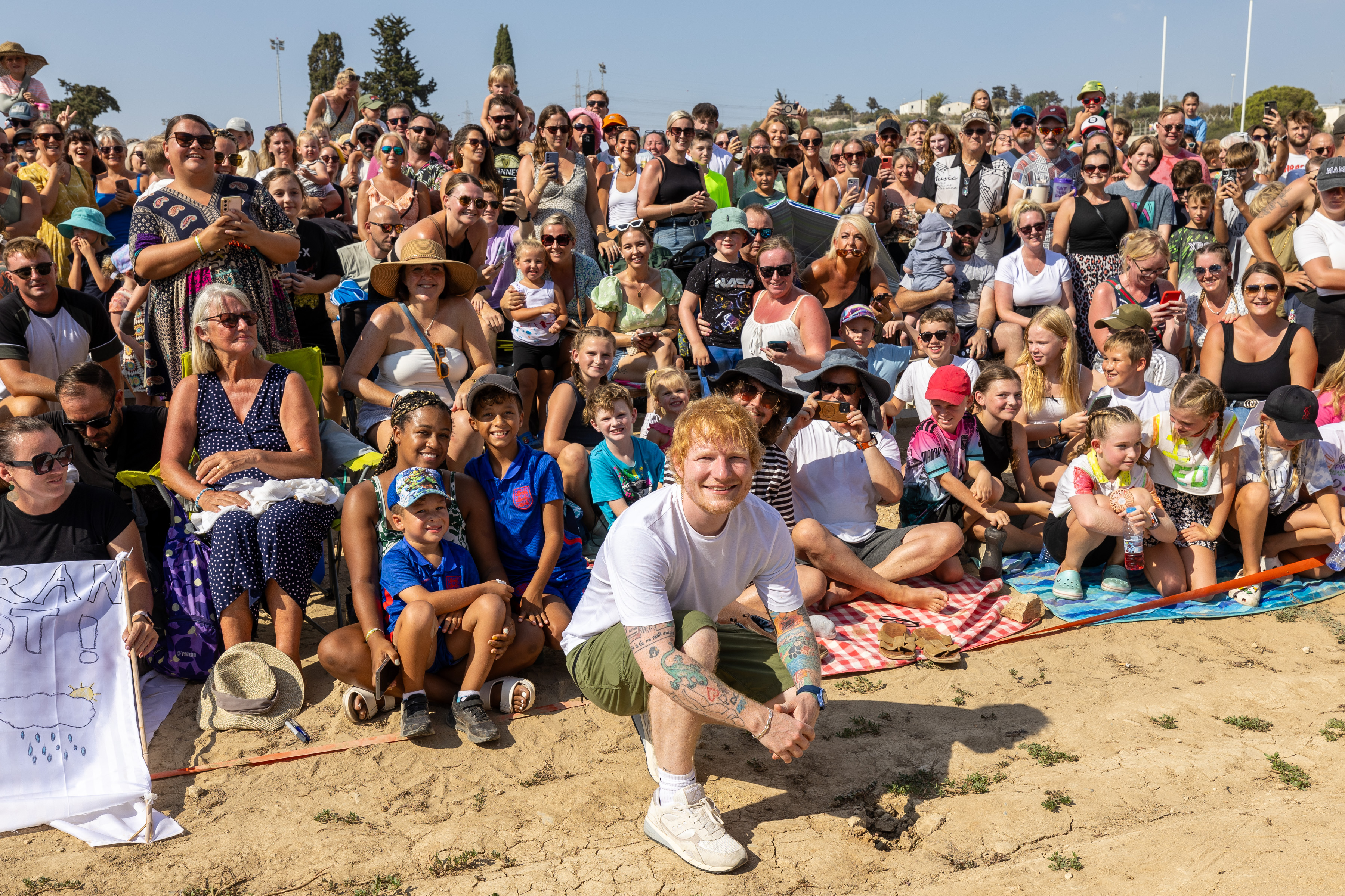 image British Forces Cyprus welcomed Ed Sheeran in Dhekelia