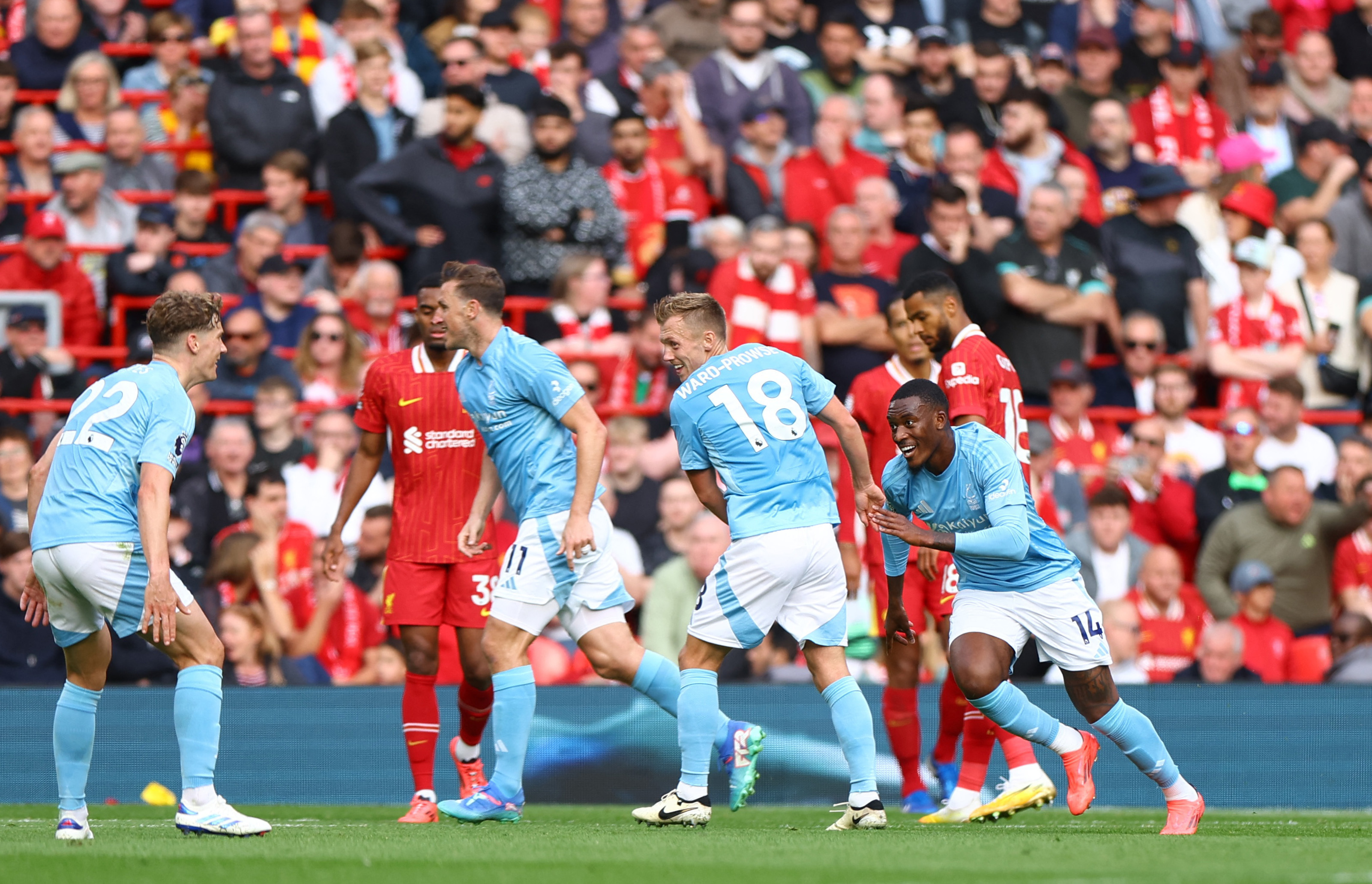 image Liverpool slump to shock 1-0 home defeat by Nottingham Forest