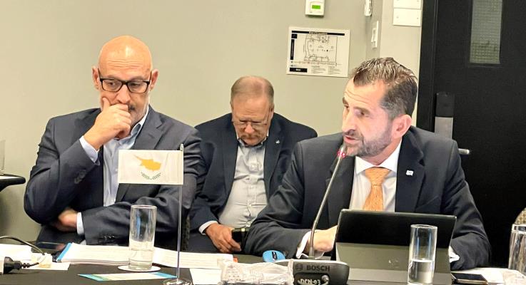 image Keve congratulates Kazakos on ICS appointment