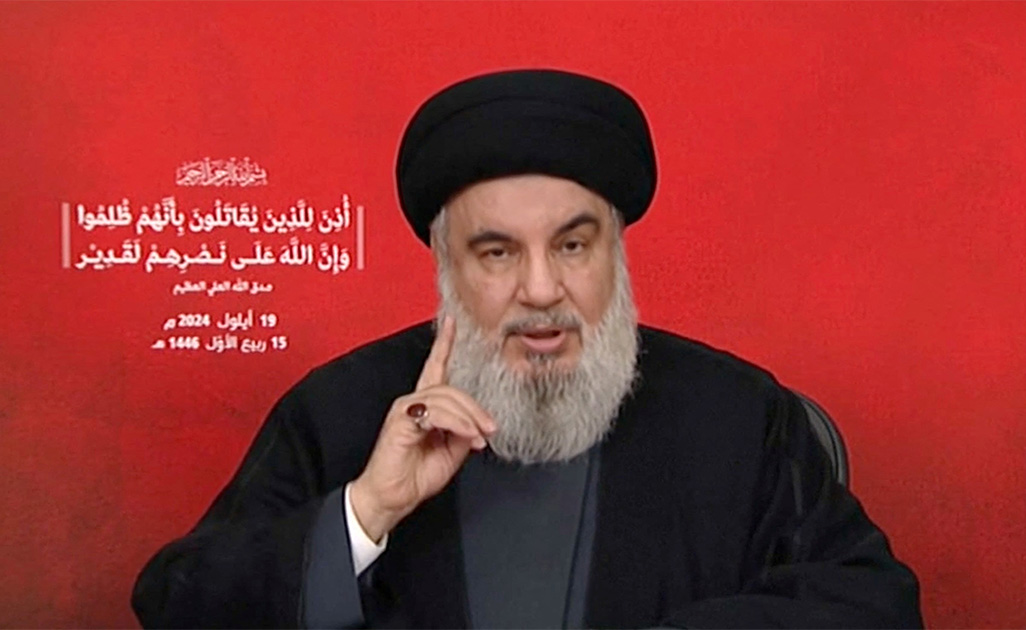image Hezbollah chief denounces Israeli attacks