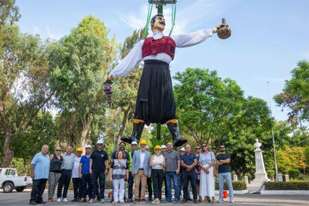 image Traditional statue in place ahead of Limassol wine festival