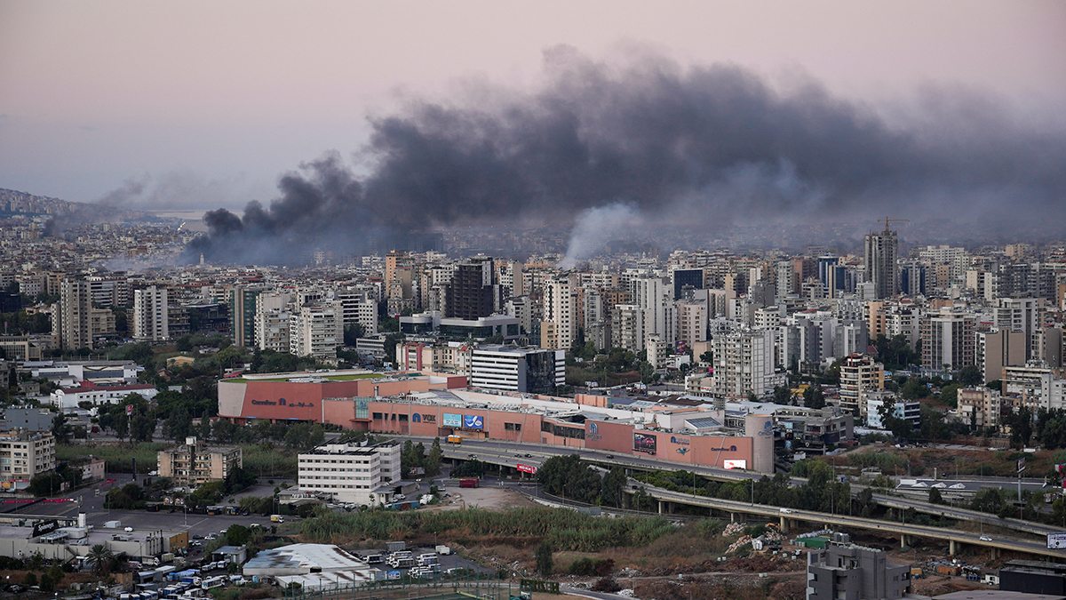 image Israeli strikes batter Beirut in heaviest bombardment so far, witnesses say