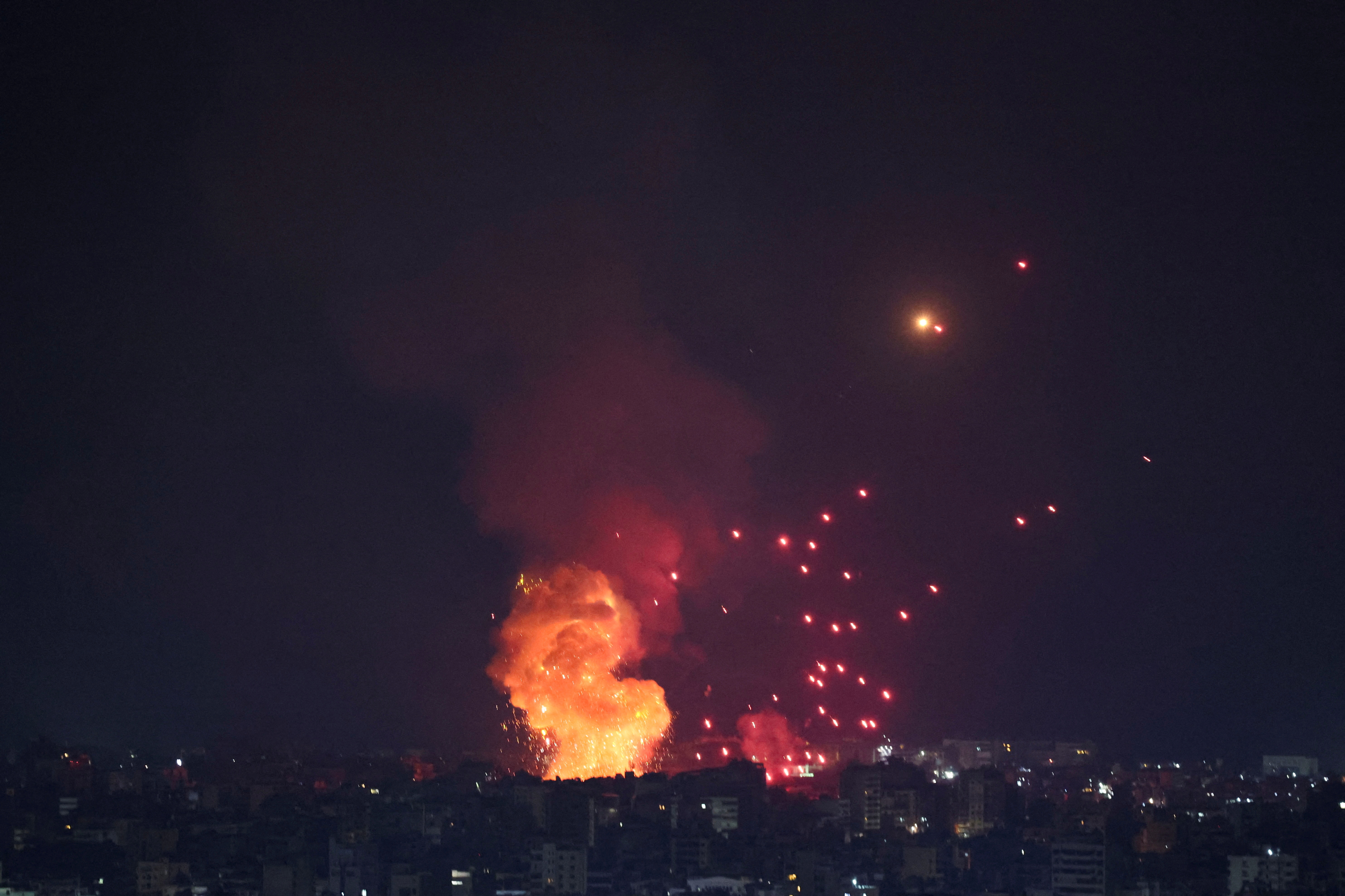image Heavy strikes shake Beirut as Israel expands Lebanon campaign