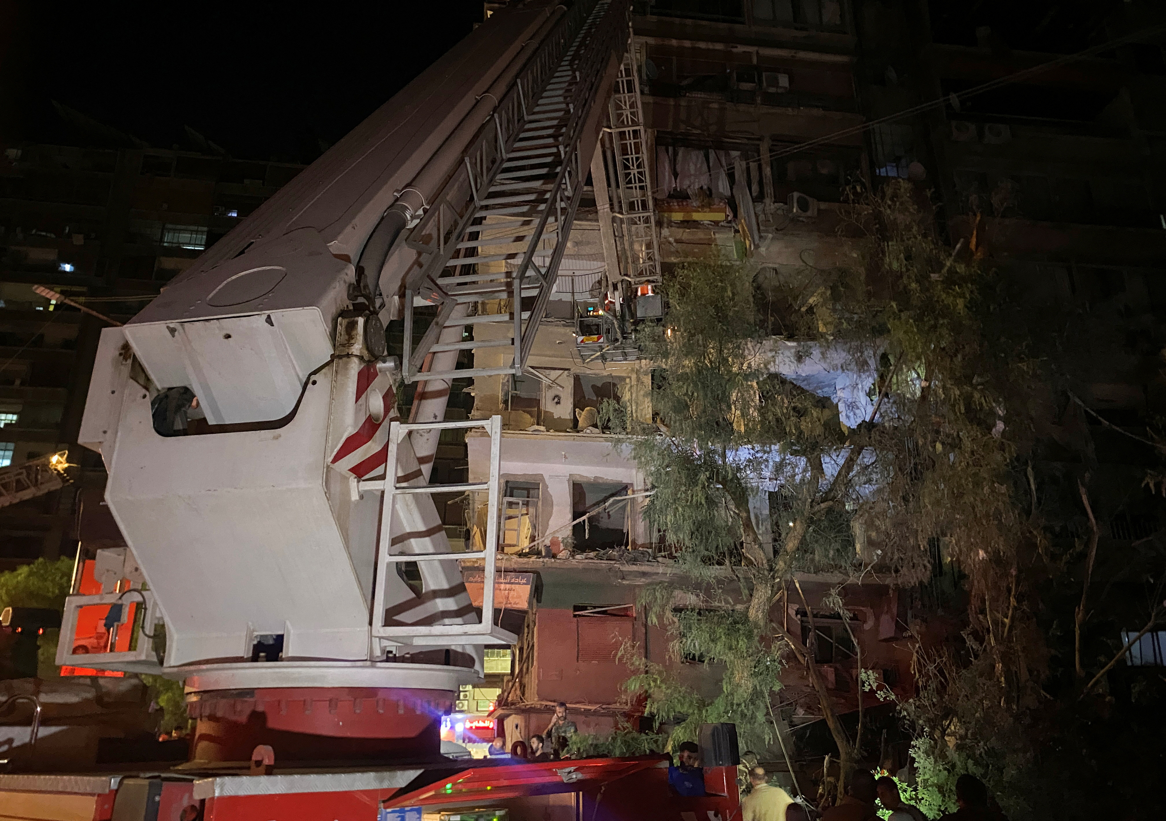 image Israeli strike targets residential building in Syria&#8217;s Damascus, say state media