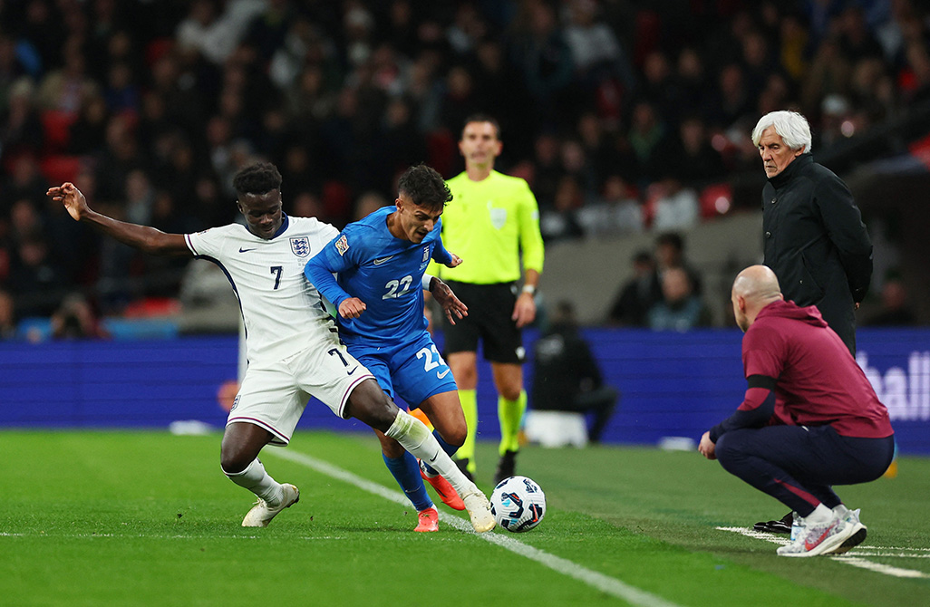 image Saka out of England squad due to leg injury