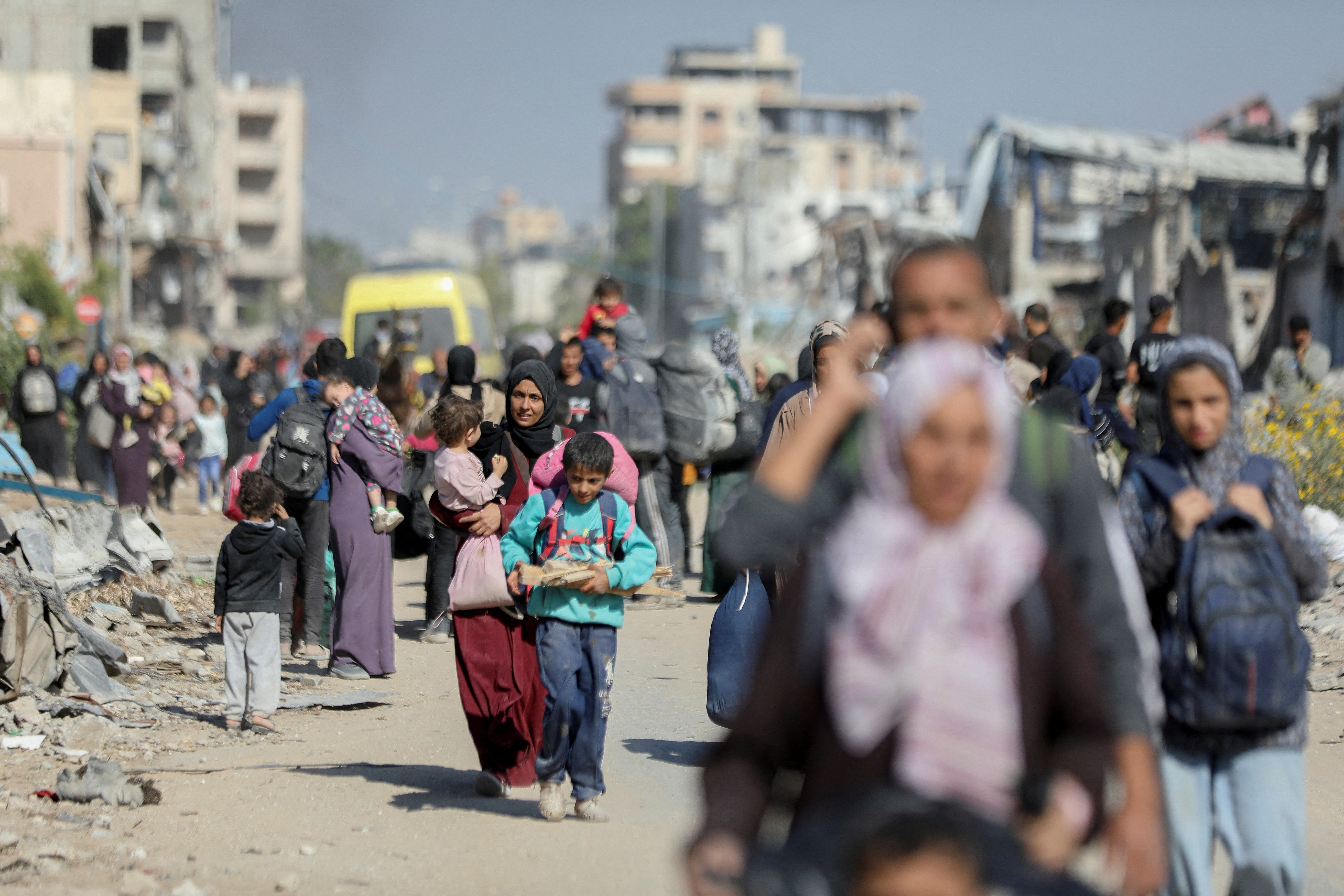 image UN agency head calls for temporary truce in besieged north Gaza