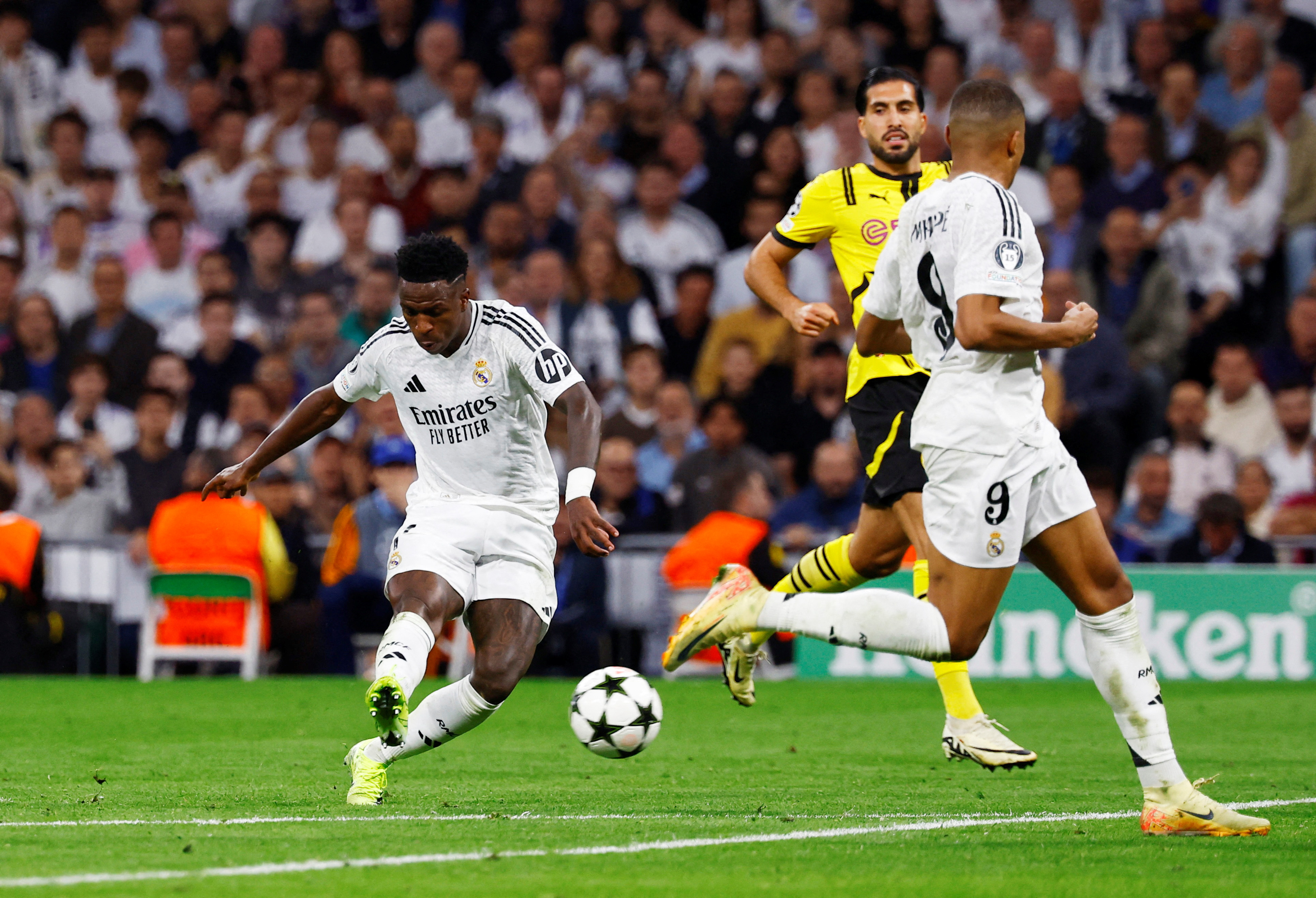 image Real&#8217;s Vinicius grabs hat-trick in thrilling comeback win over Dortmund, Villa maintain perfect start