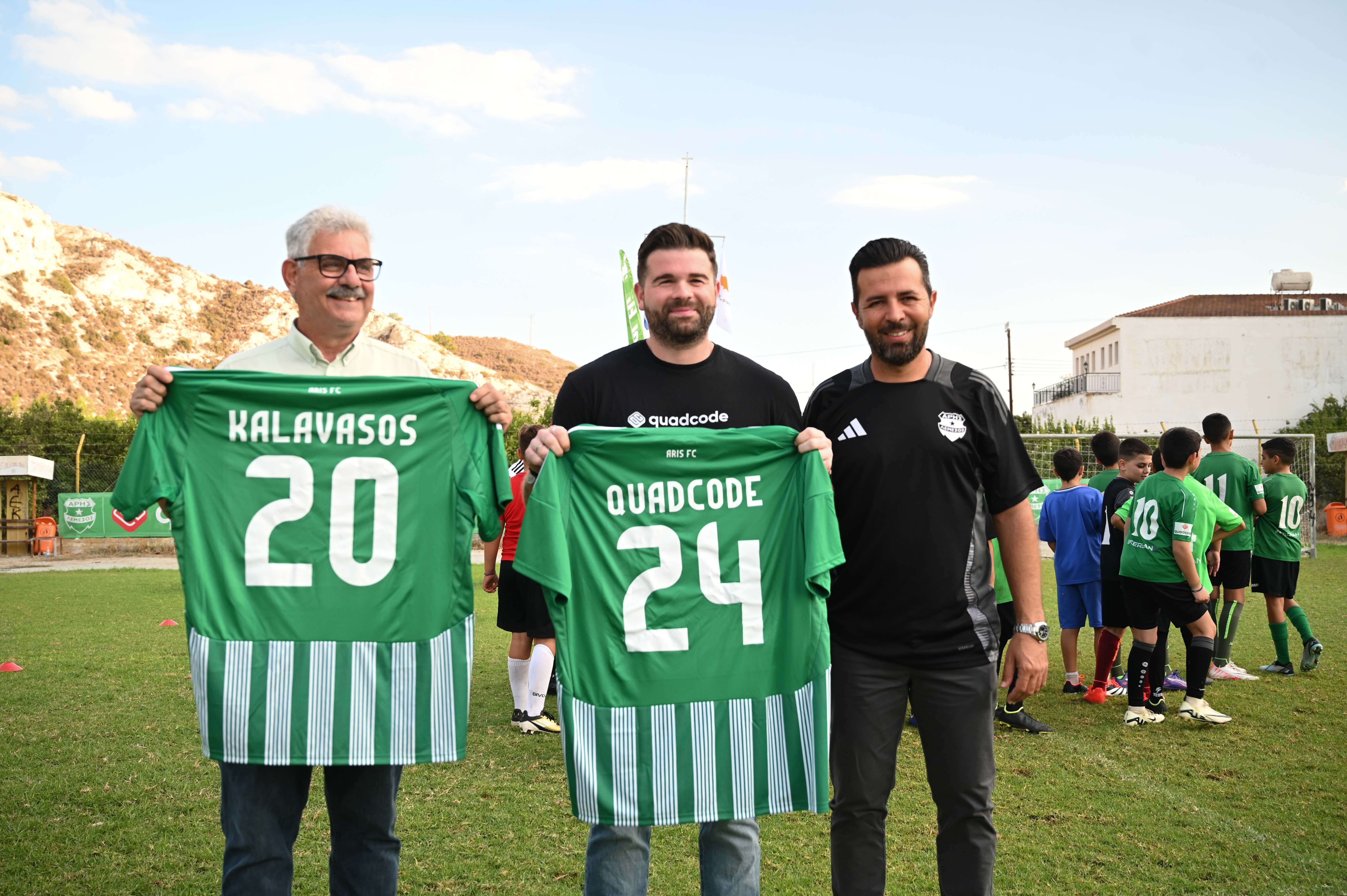 image Quadcode Renews Partnership with Aris Limassol FC for Kalavasos Football Academy