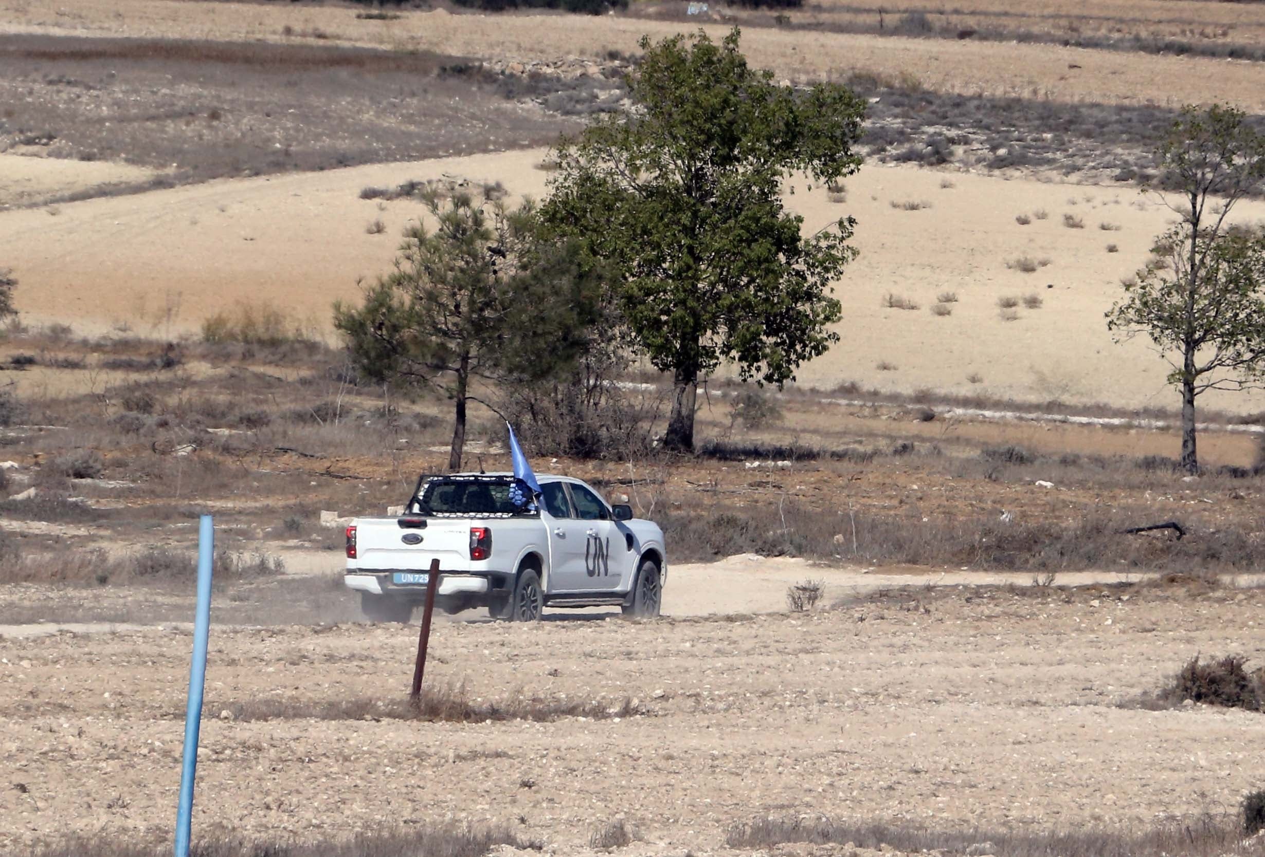 image Farmers blocked by Turkish troops in Deneia
