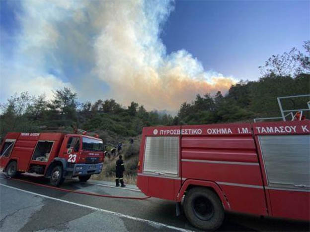 image Kouris fire likely an act of arson, police searching for grey saloon car