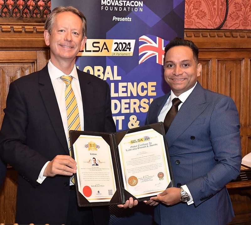 image Joseph Borghese receives prestigious award at UK parliament