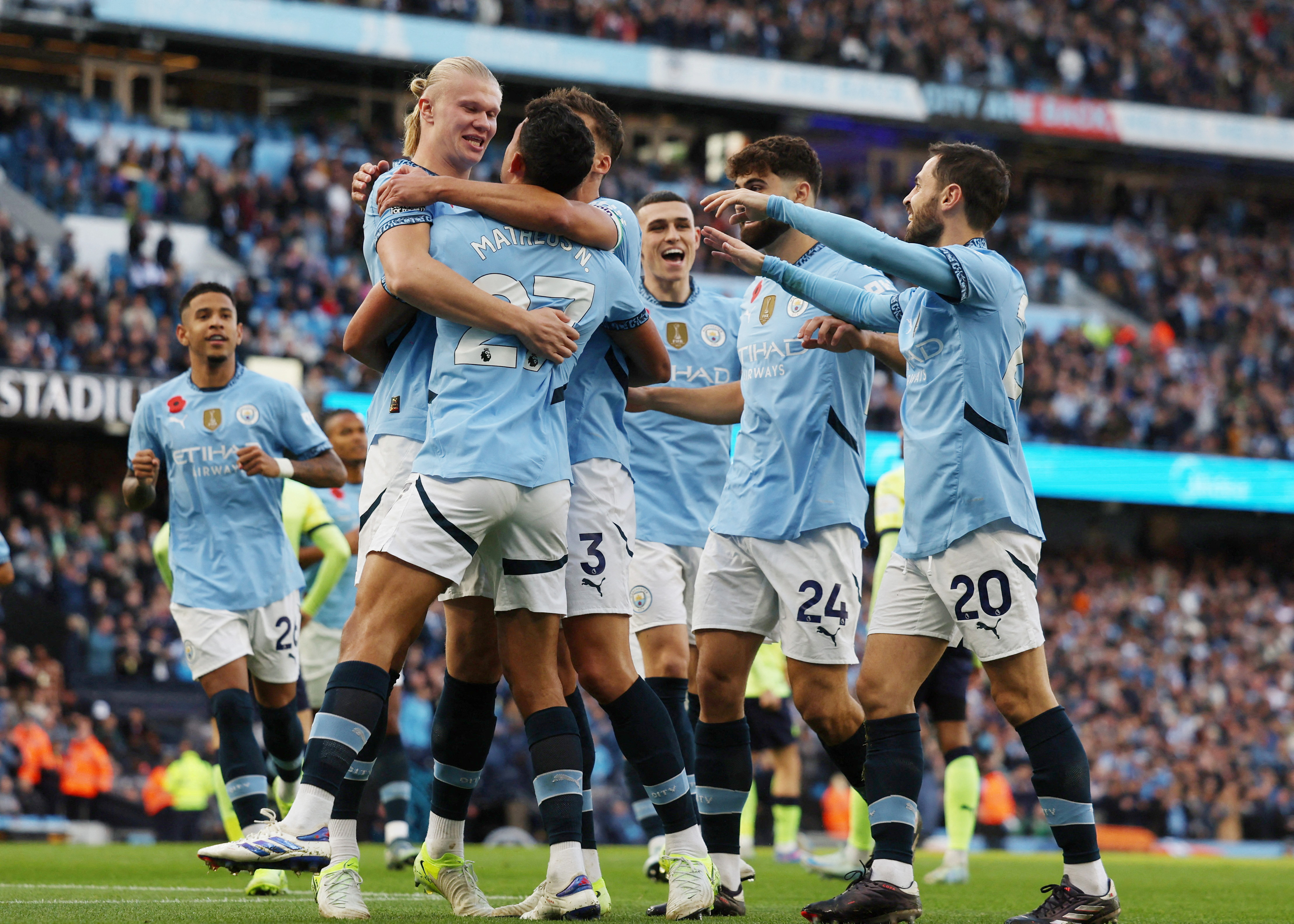 image Man City move top as early Haaland strike secures win over Southampton