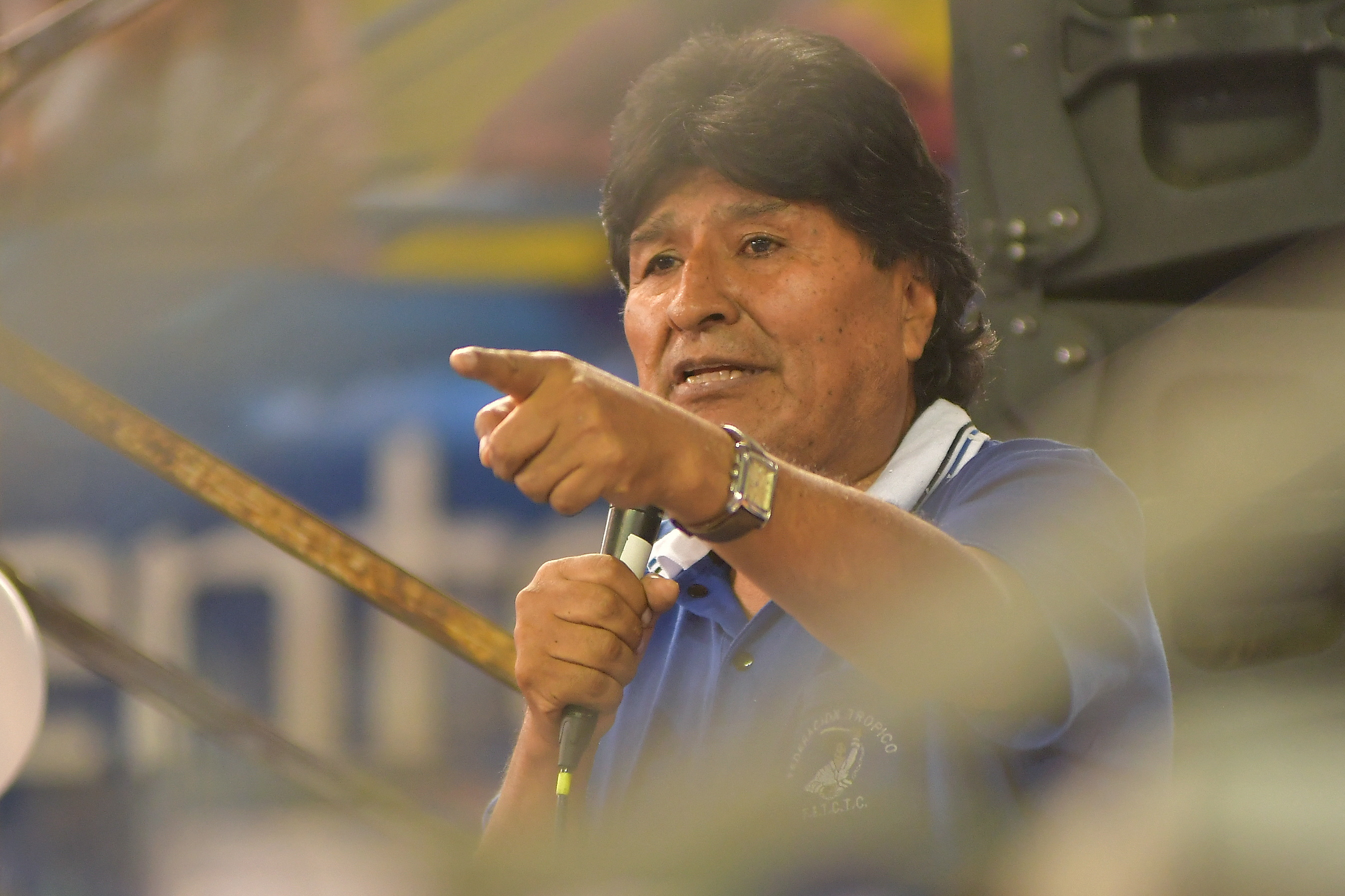 image Bolivia&#8217;s Morales says vehicle hit by gunfire as political tension flares