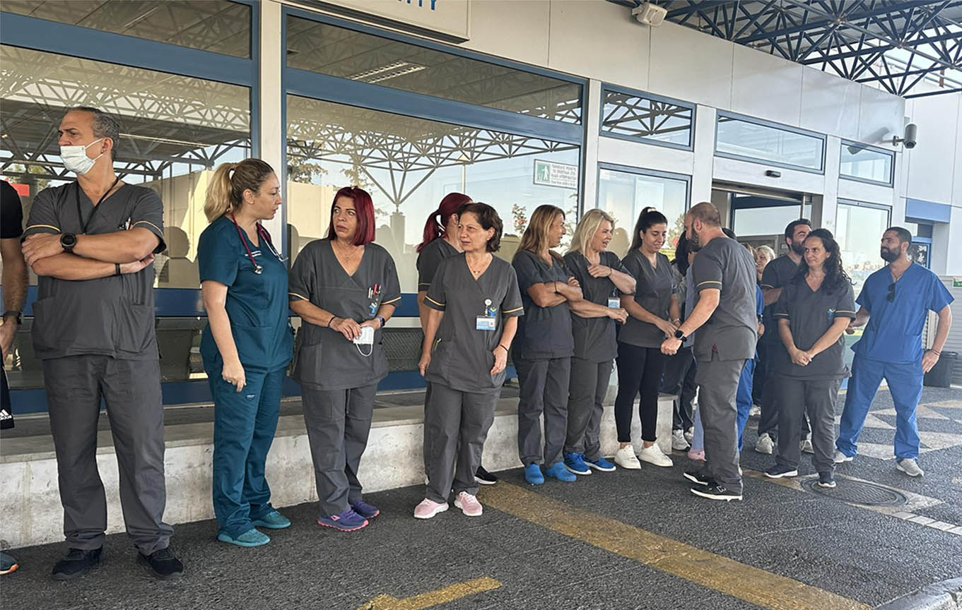 image Nurses complain of dangers, stage strike