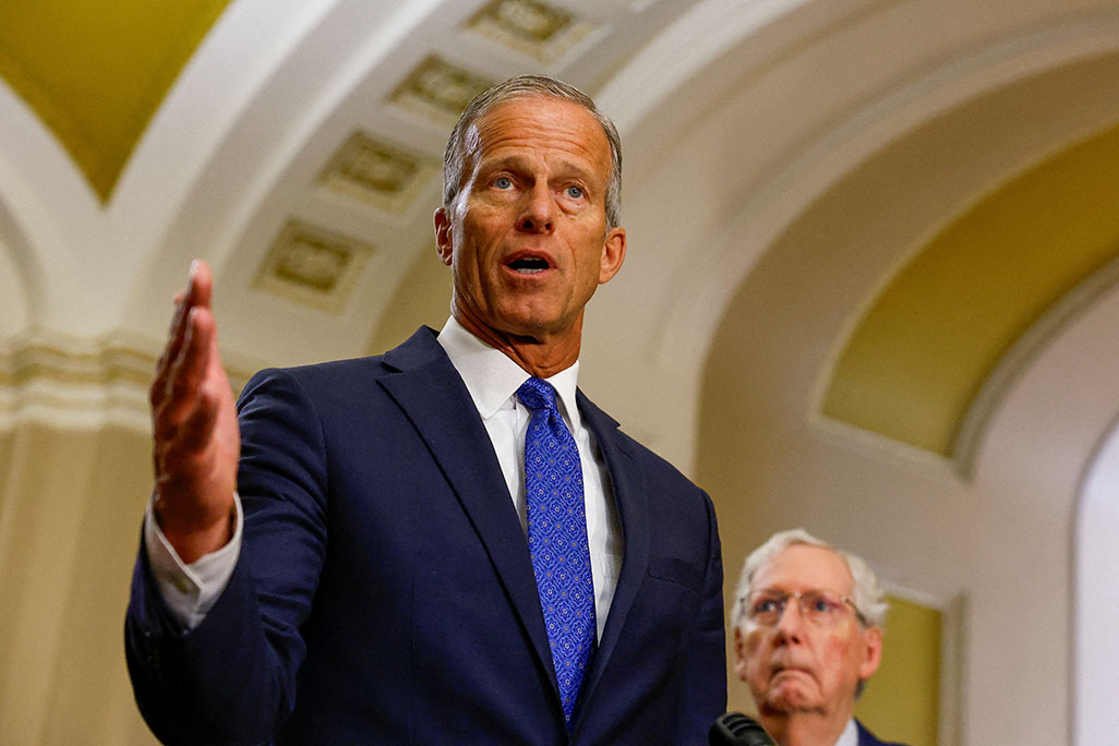 image US Senate Republicans pick insider John Thune as their next leader