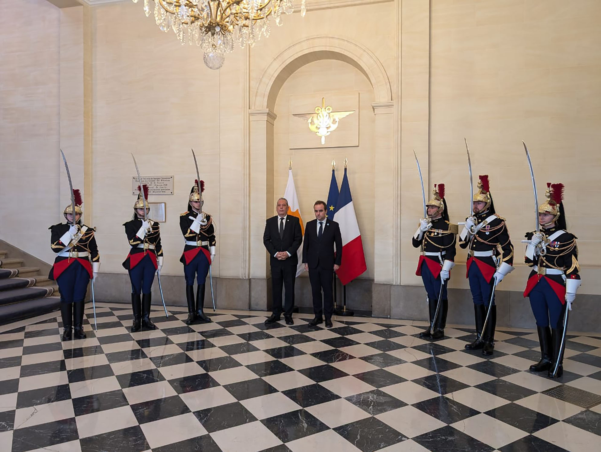 image Cyprus, France defence ministers discuss security amid crises