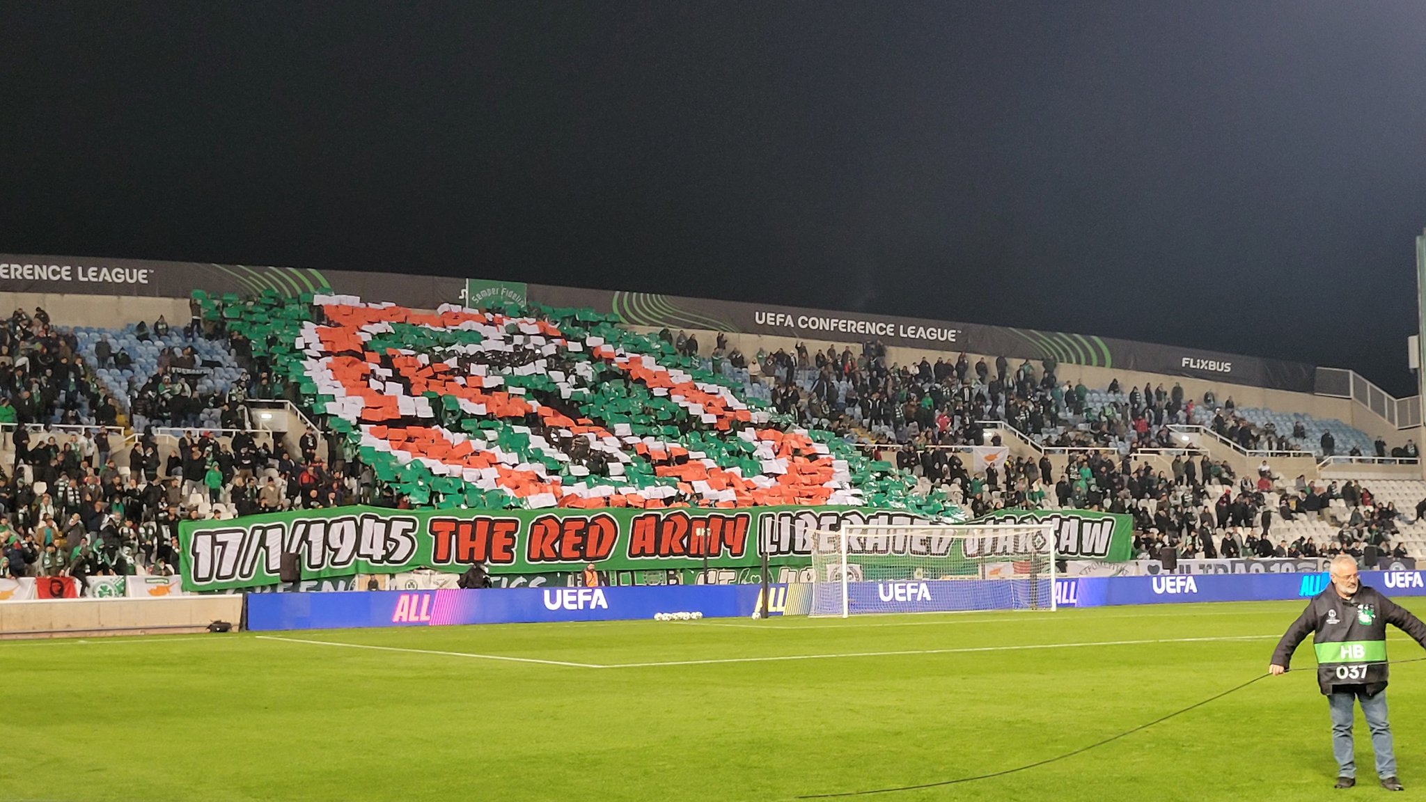 image Poland’s Legia demand action over ‘scandalous’ Omonia tifo