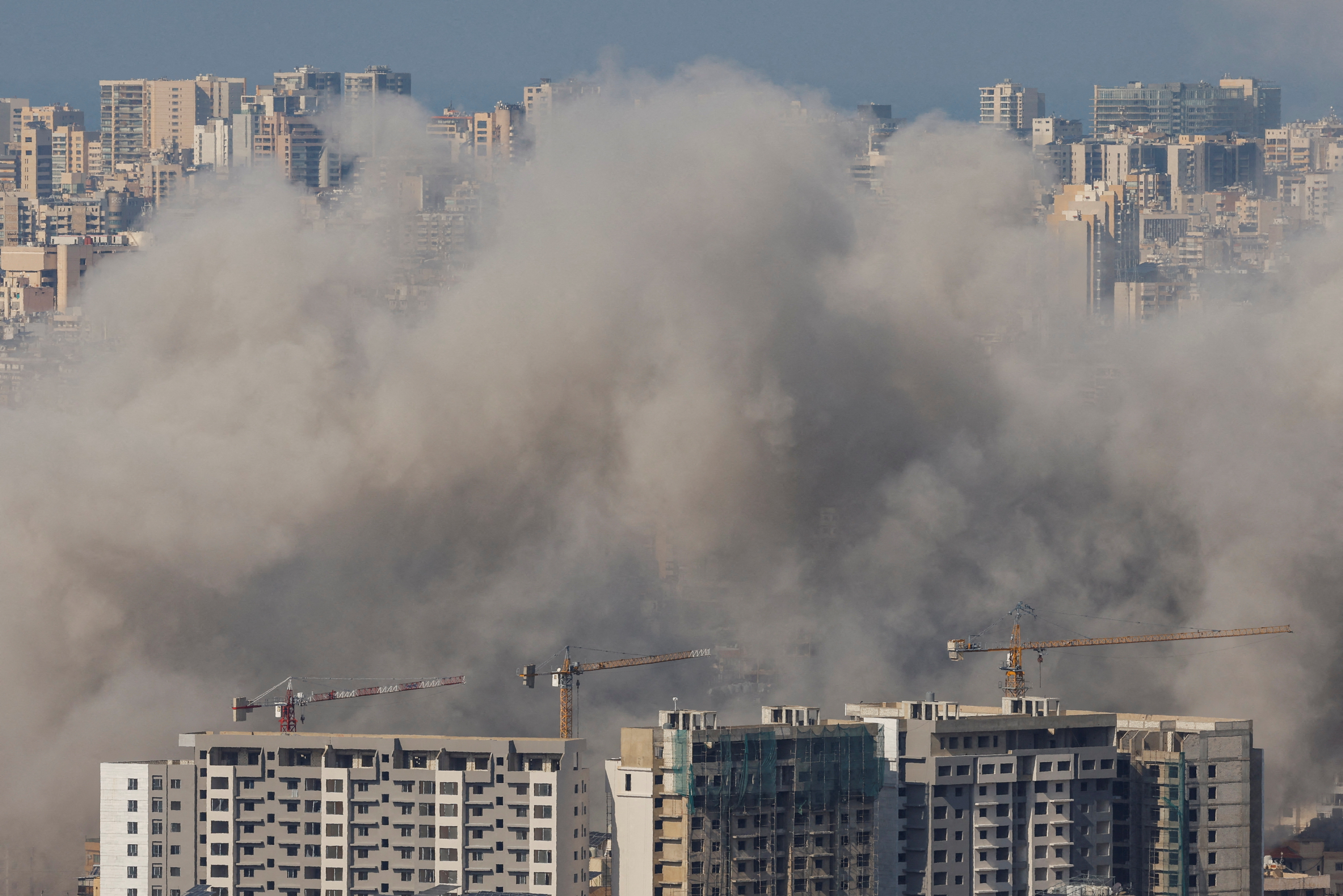 image Israel continues to batter Lebanon, five airstrikes on Beirut suburbs