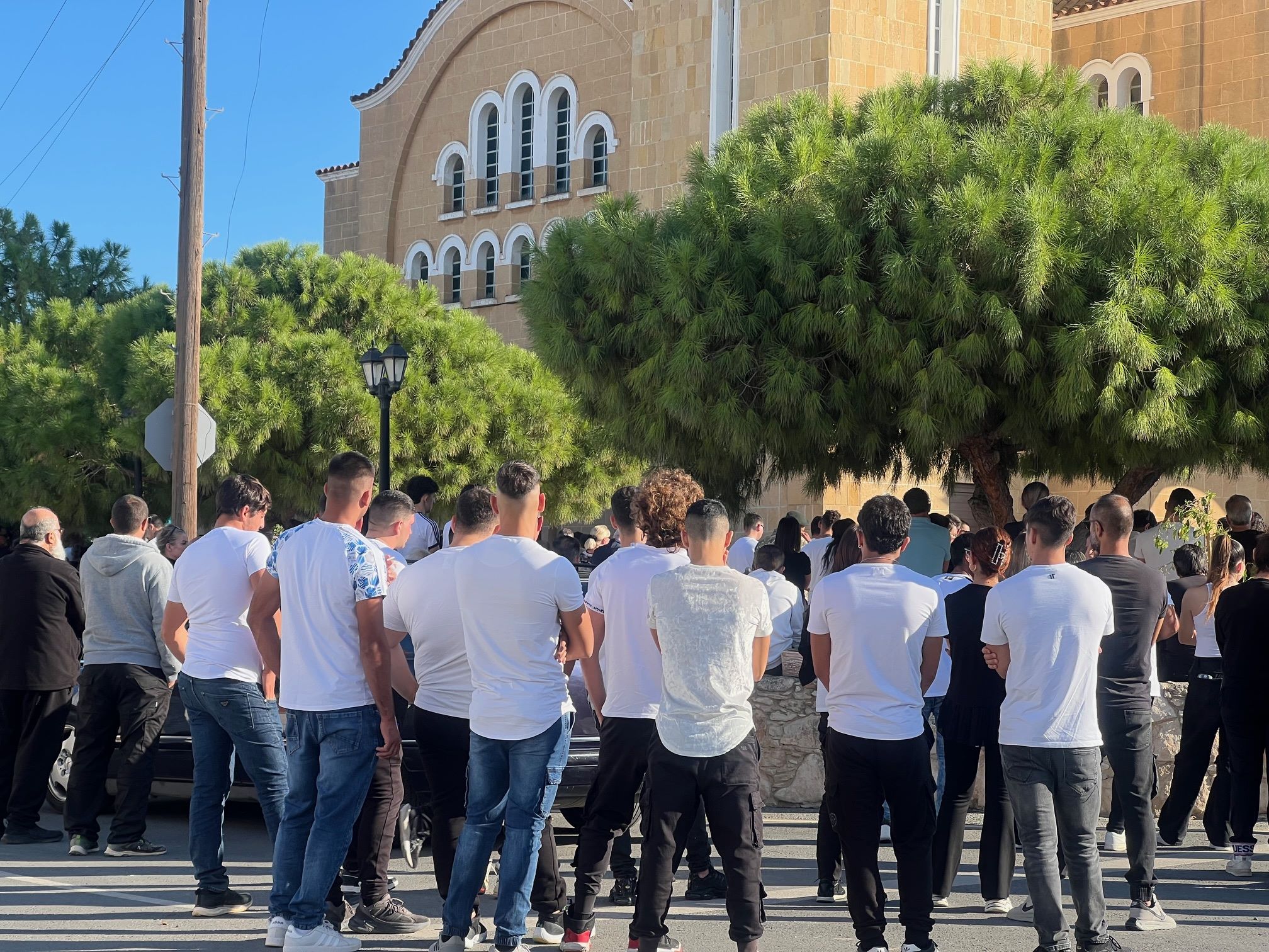 image Mourners pack church for funeral of three killed in car crash