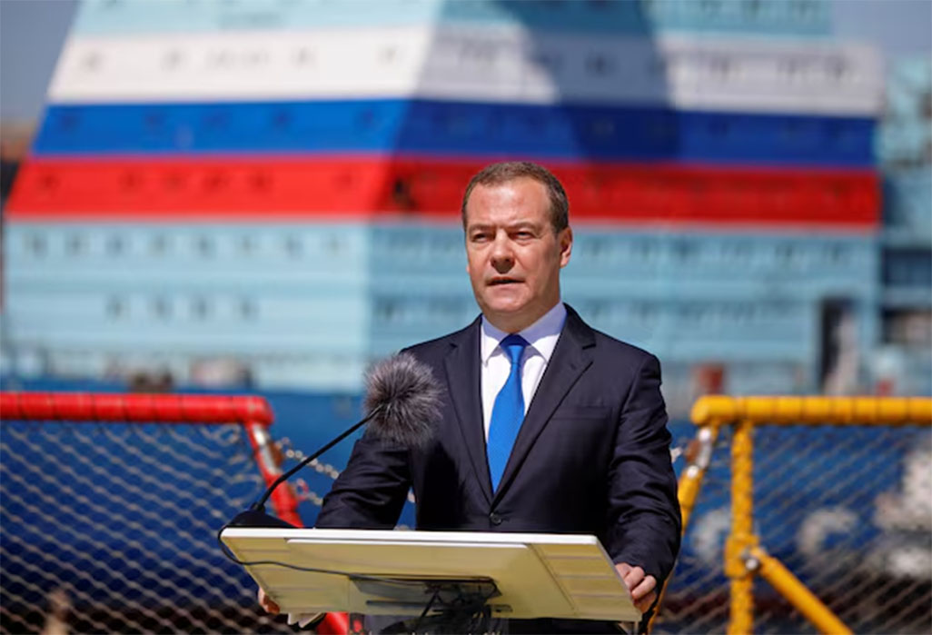 image Medvedev says Europe is trying to escalate Ukraine conflict after Trump win