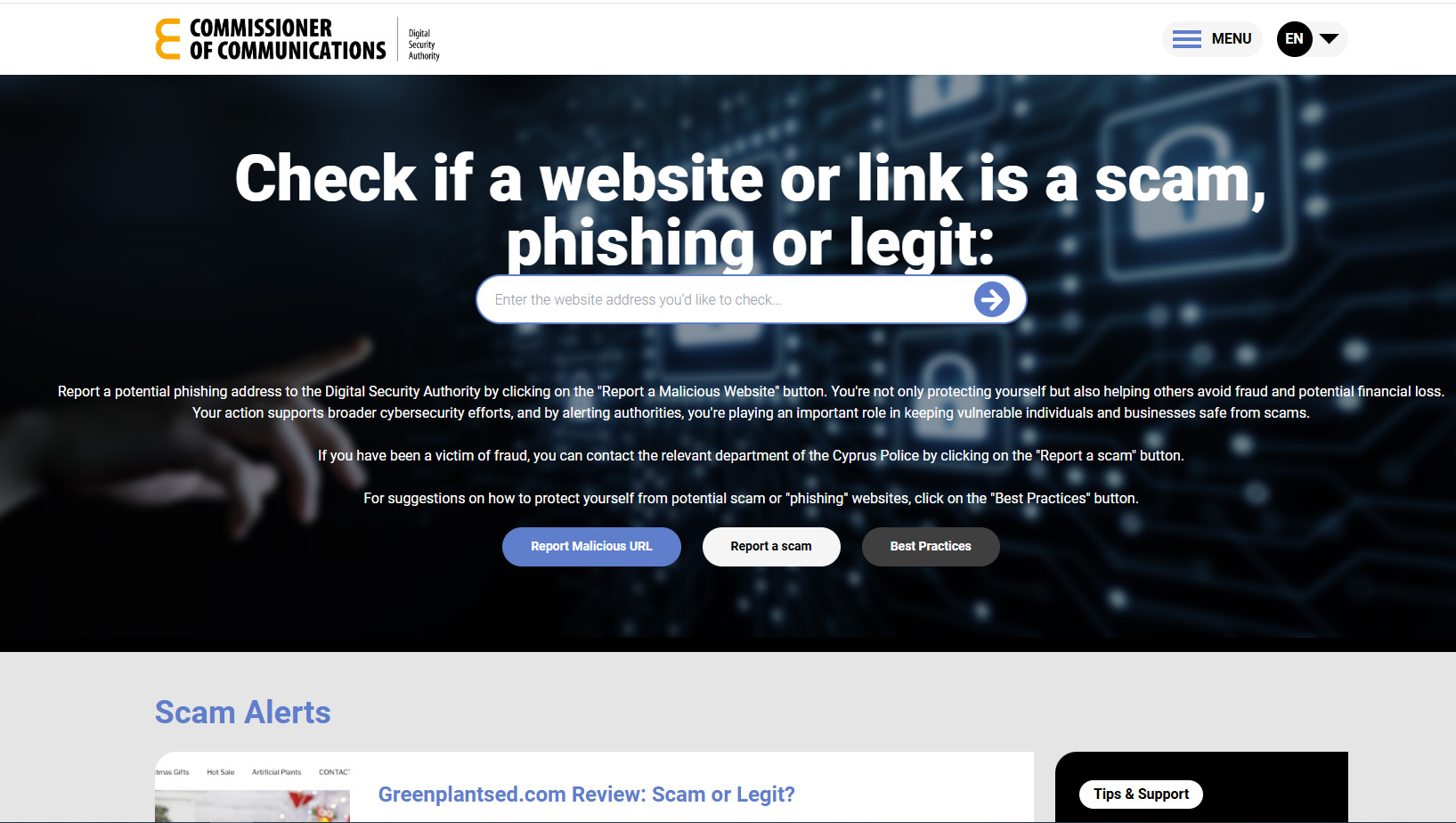 image Online tool to detect suspicious links