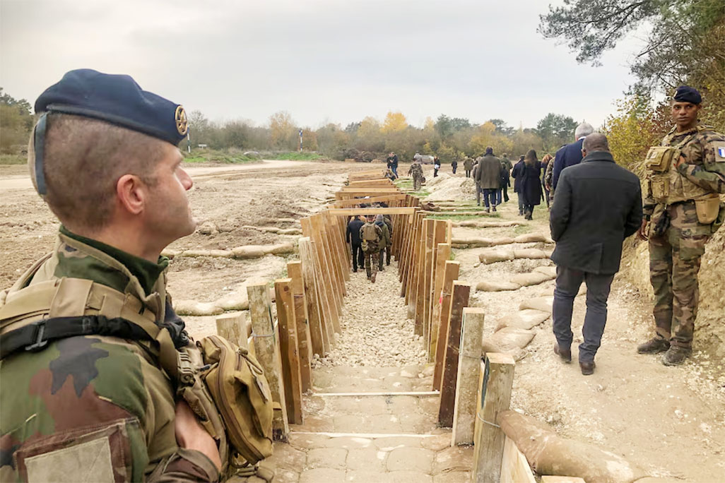 image Ukrainian troops train for trench warfare near France&#8217;s WW1 battlefields