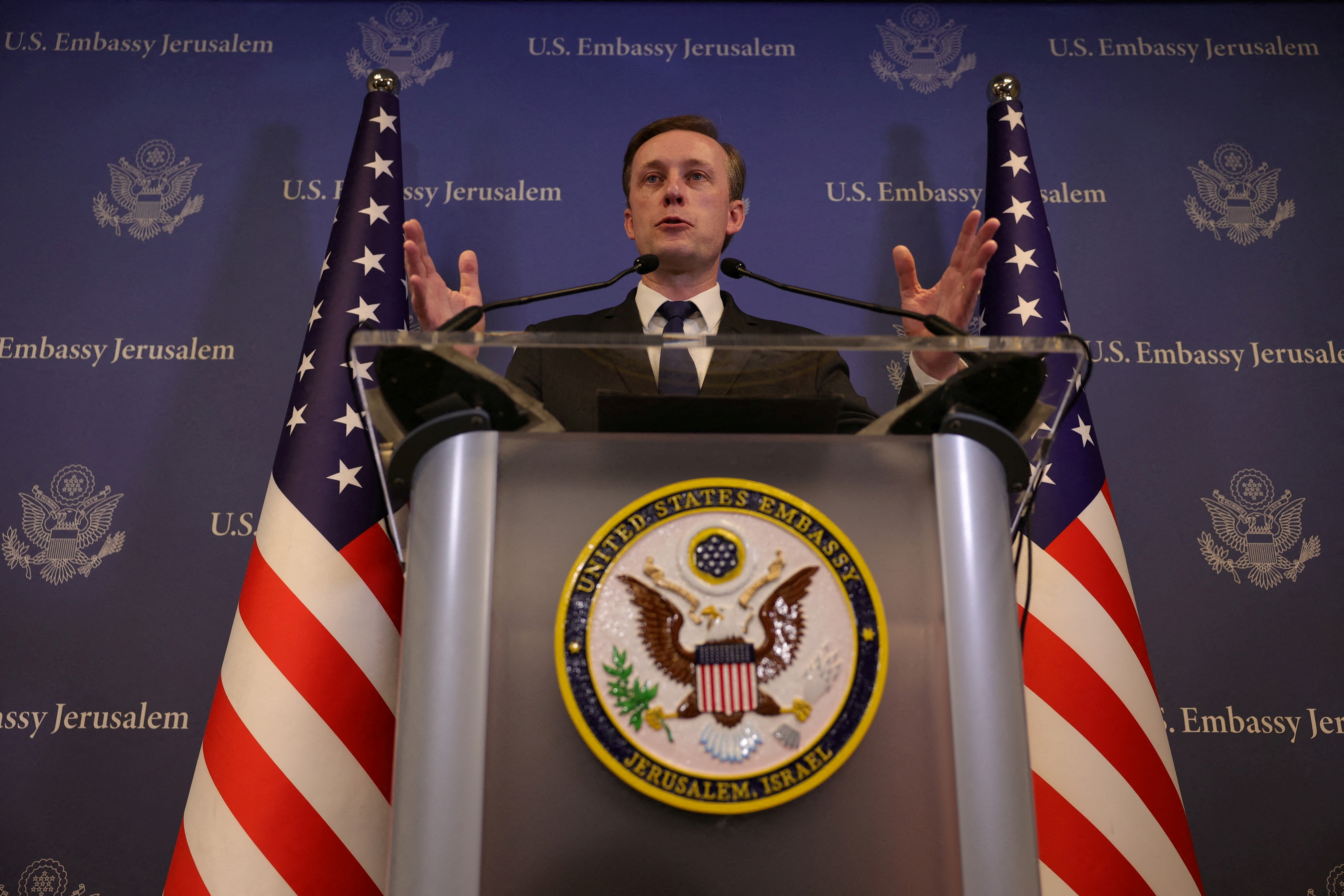 image US security adviser Sullivan says Israel is acting in Syria for its own defence