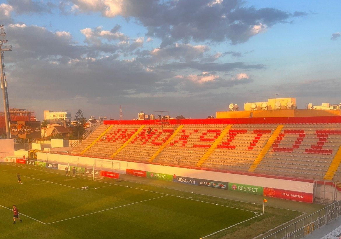 image Man arrested for spraying graffiti at football stadium