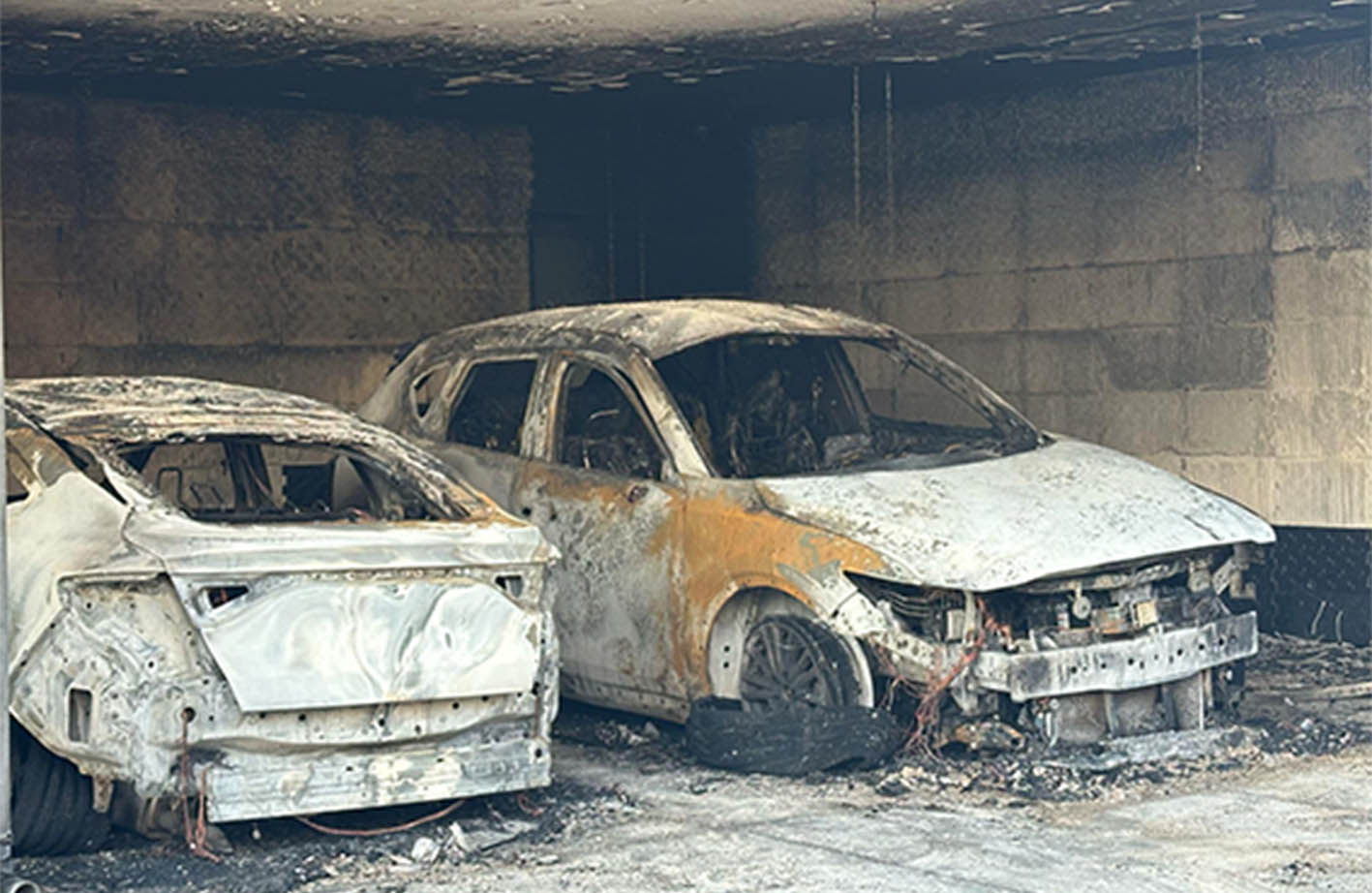 image Fire damage to four cars parked in Strovolos basement