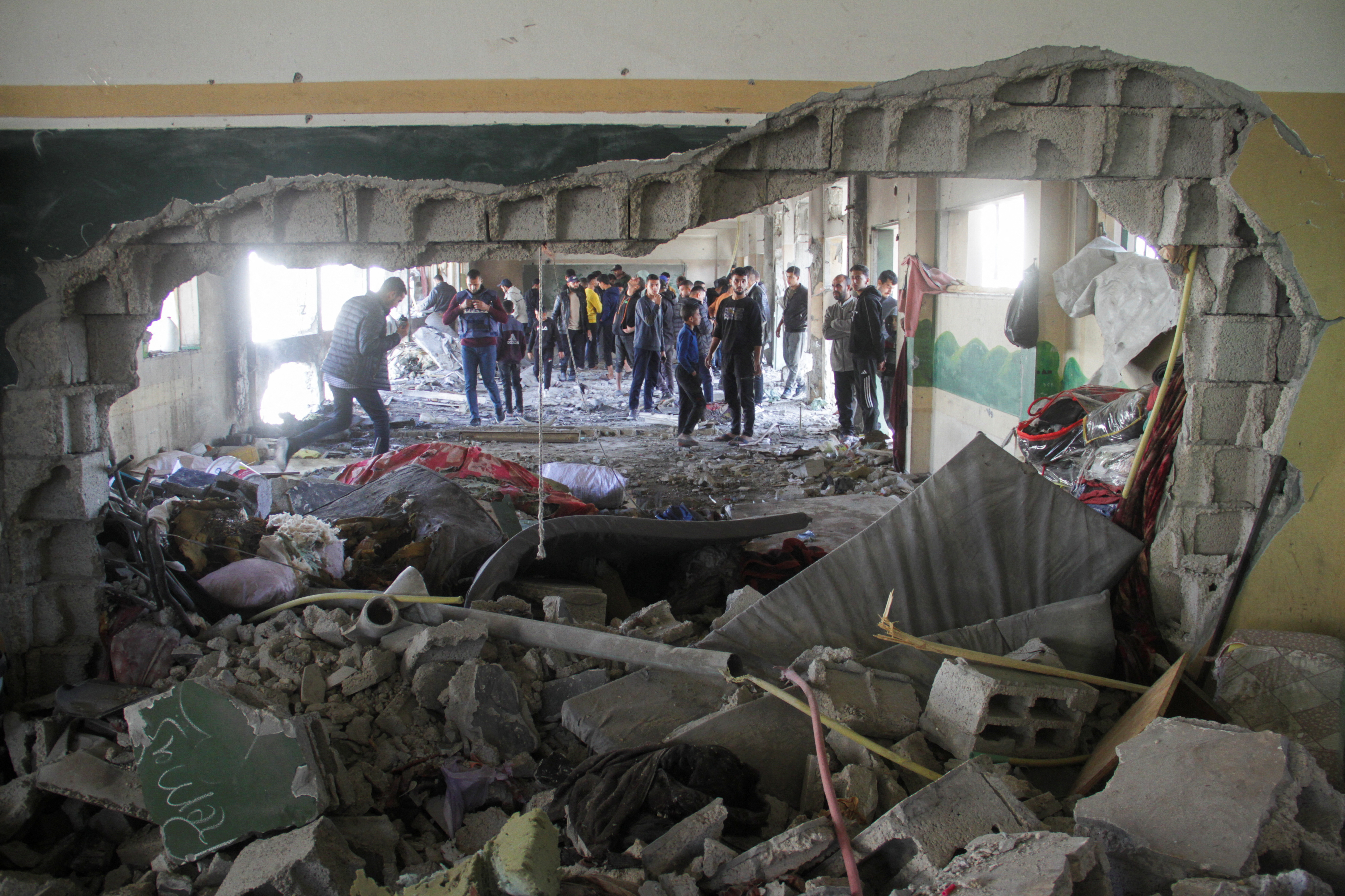 image Seven killed in Israeli strike on Gaza school, Palestinian emergency service says