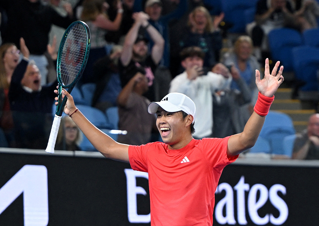 image Pizza celebration for Tien after teenager knocks out Medvedev