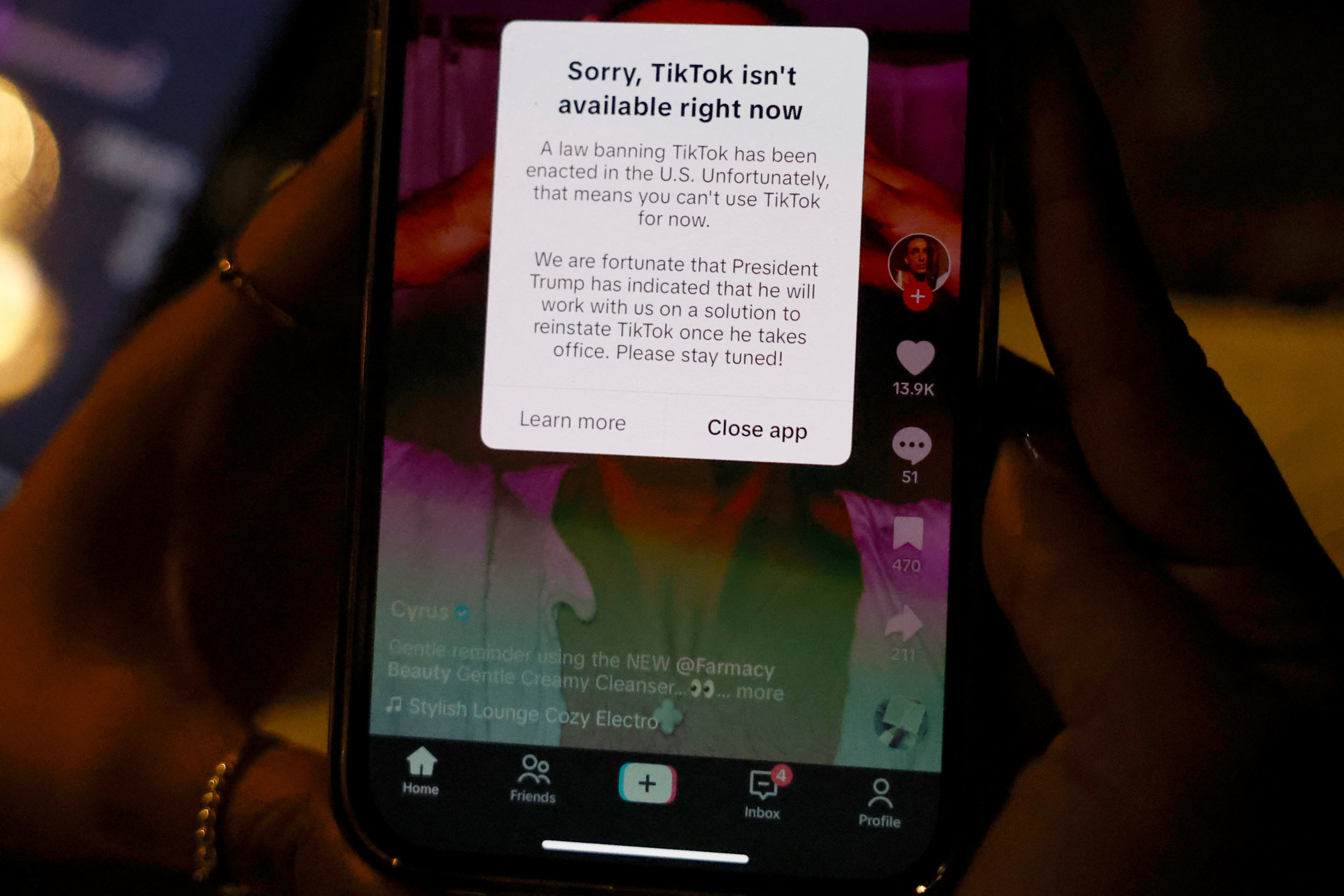 image TikTok goes dark for US users, company pins hope on Trump
